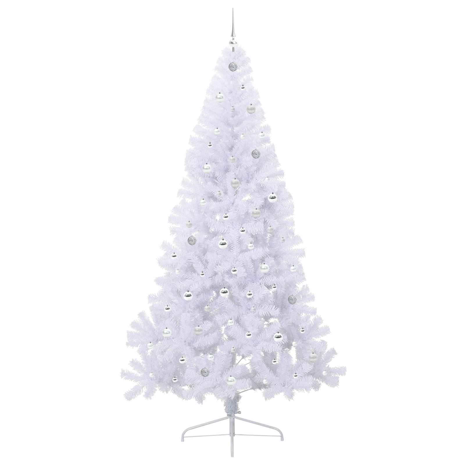 Dirbtinė Kalėdų eglutė su 300 LED Balta 240 cm PVC ir Plienas