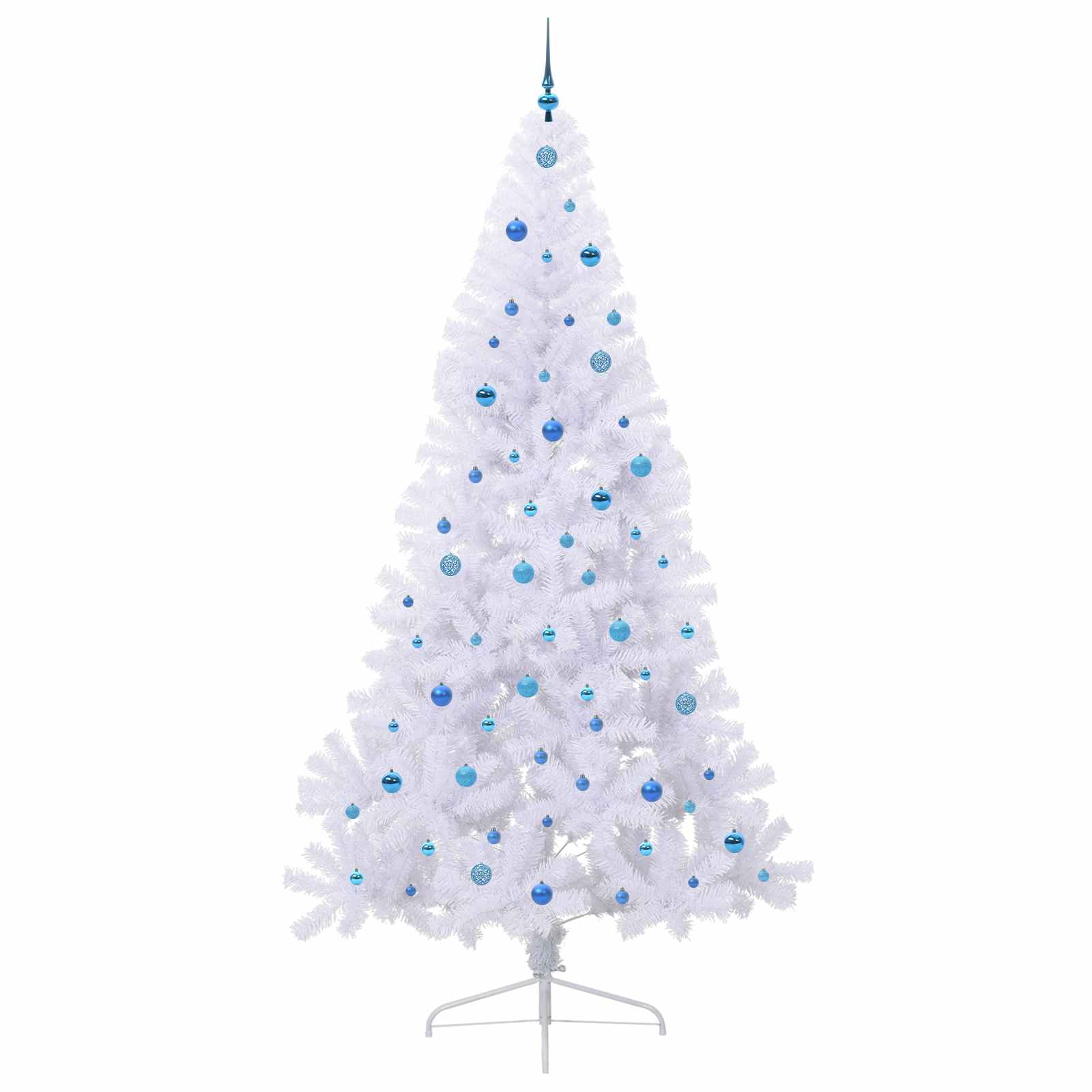 Dirbtinė Kalėdų eglutė su 300 LED Balta 240 cm PVC ir Plienas
