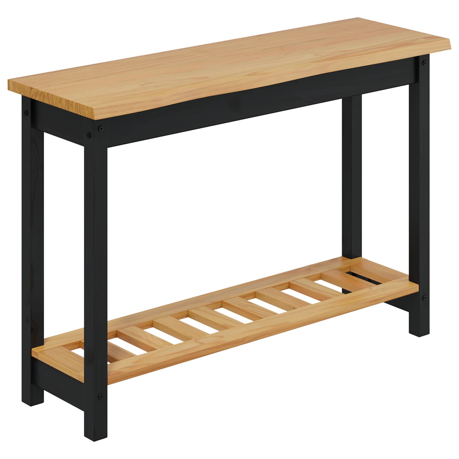 Konsolinis stalas su lentyna EKAI Juoda 112 x 35 x 76 cm