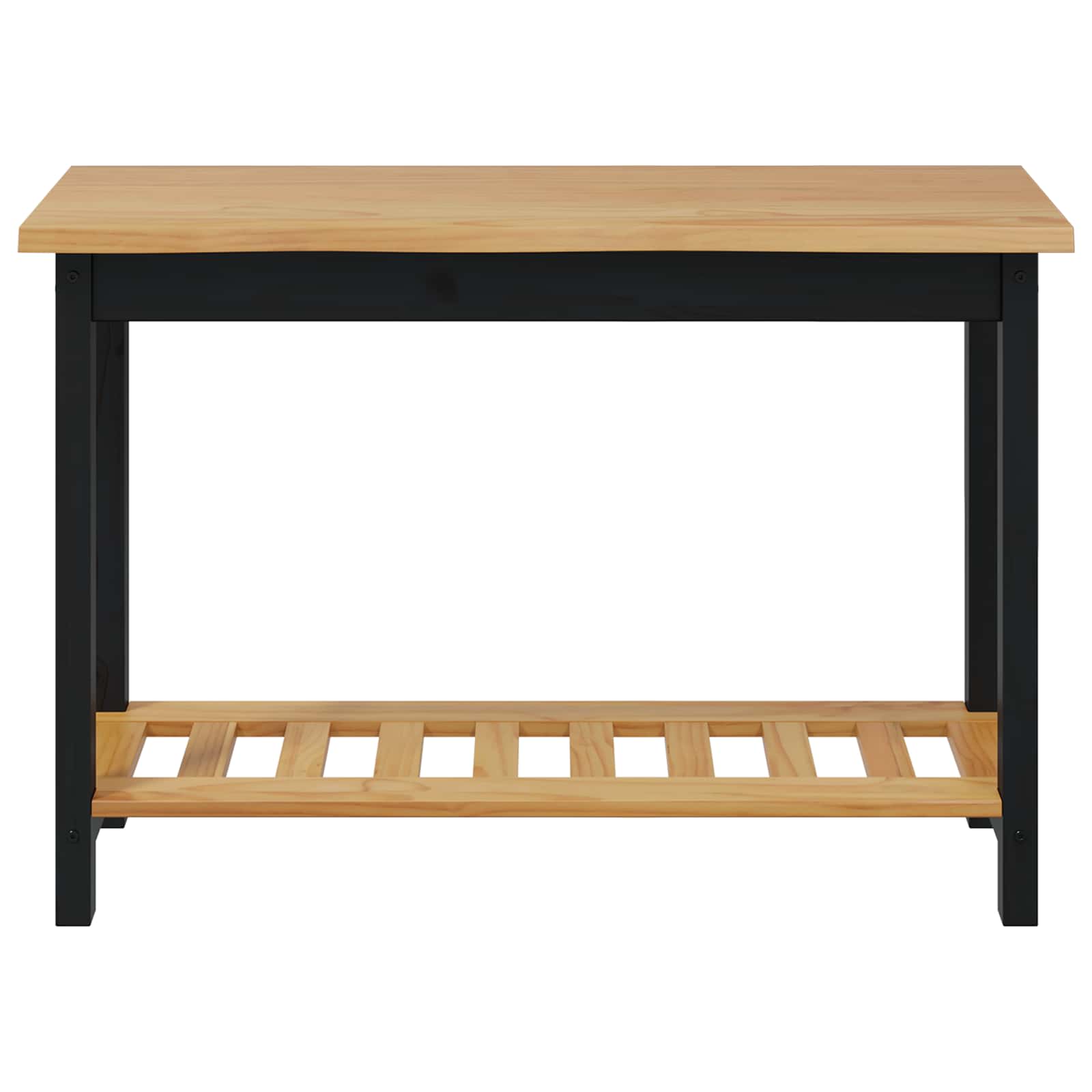 Konsolinis stalas su lentyna EKAI Juoda 112 x 35 x 76 cm