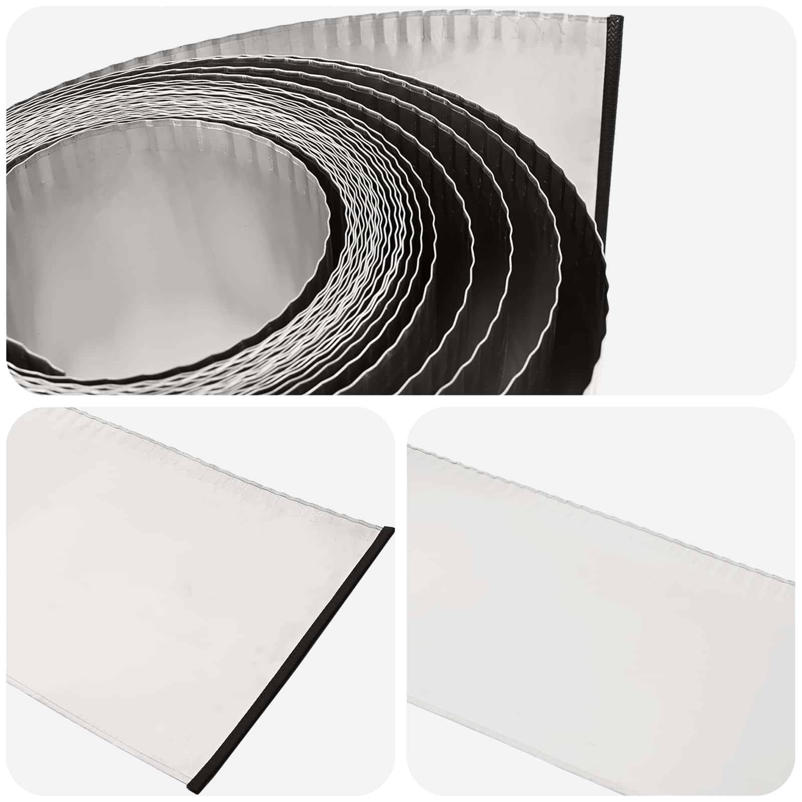 Vejo kraštas 10 m x 15 cm Galvanizuotas plienas Sidabrinė