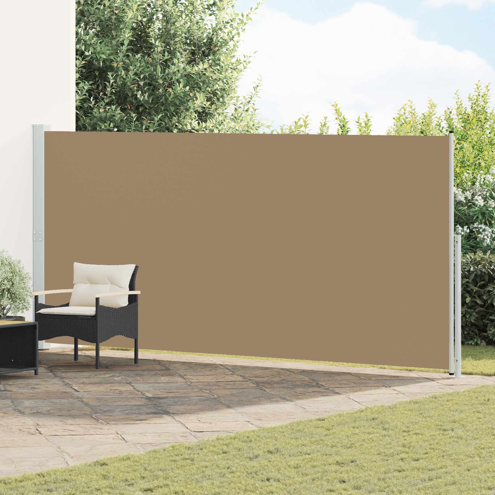 Izvelkams sānu tents pelēkbrūnā krāsā, 300 x 180 cm, poliesteris