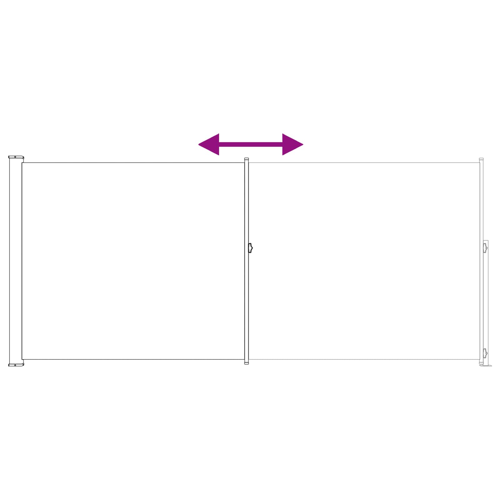 Ištraukiama šoninė užuolaida Smėlio 300 x 220 cm Poliesteris