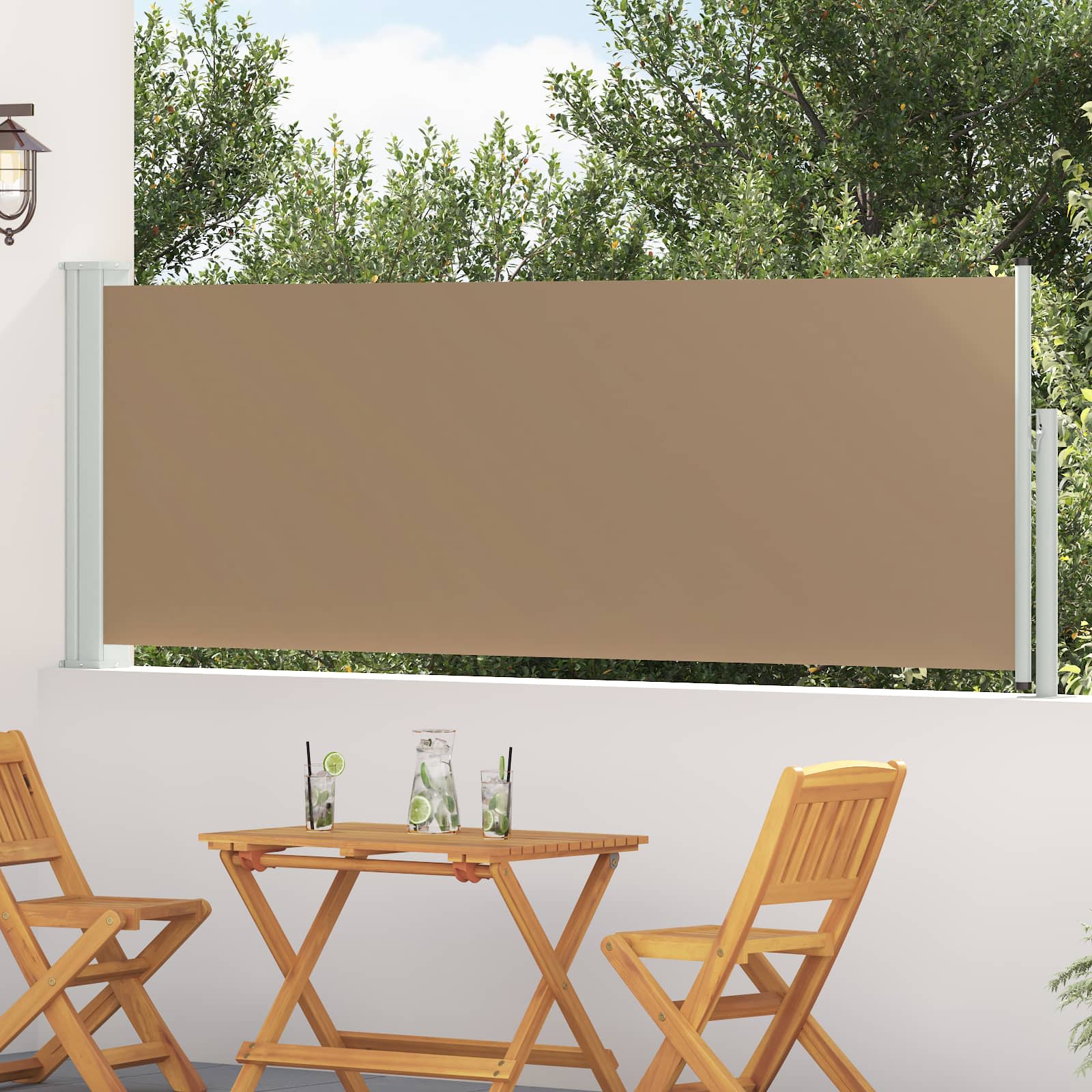 Ištraukiama šoninė užuolaida Taupe 500 x 100 cm Poliesteris