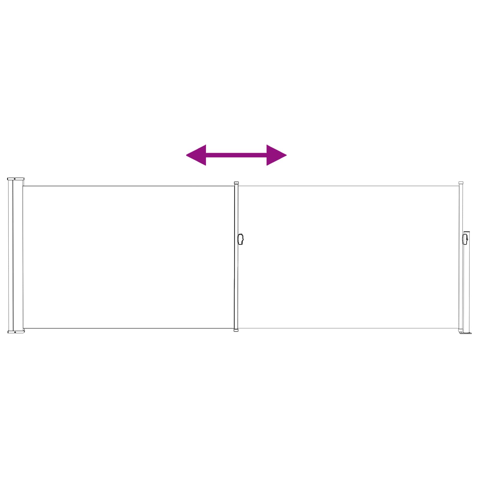 Ištraukiama šoninė užuolaida 500 x 100 cm Poliesteris