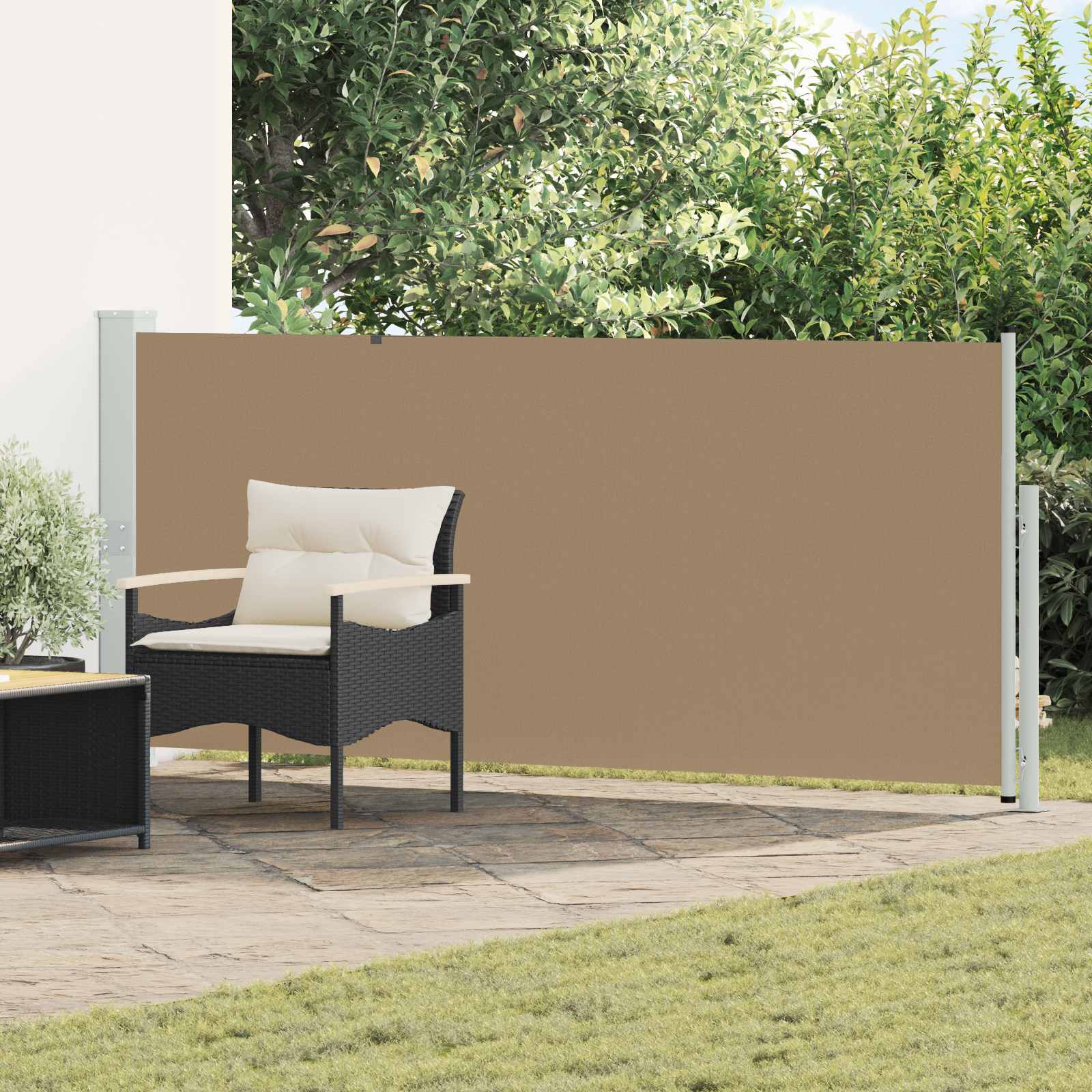 Ištraukiama šoninė užuolaida Taupe 500 x 117 cm Poliesteris