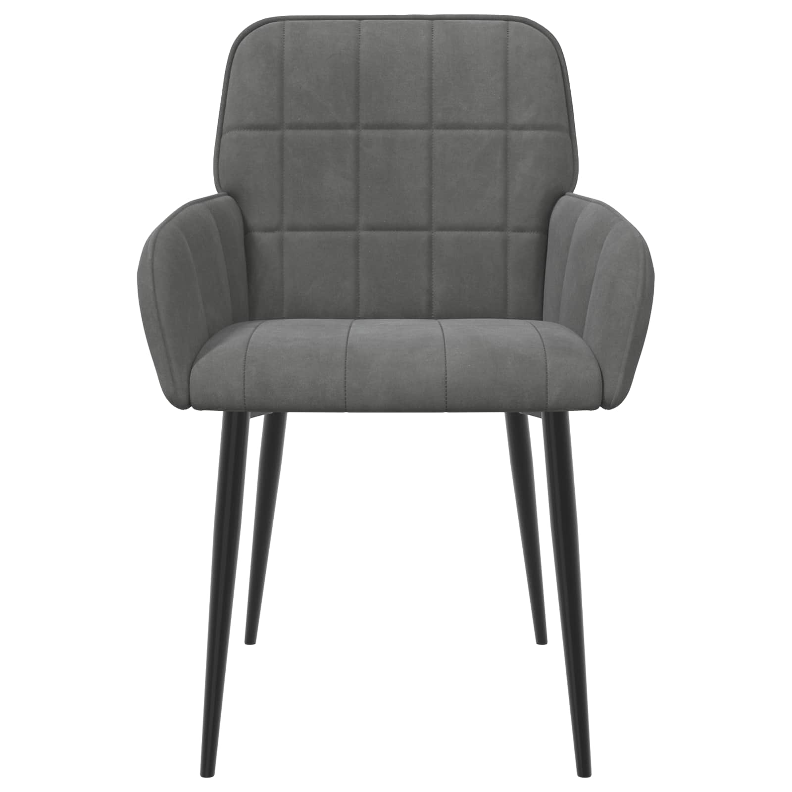 Valgomojo kėdės 4 pcs Aksomas Tamsiai pilka 56,5 x 50 x 86 cm