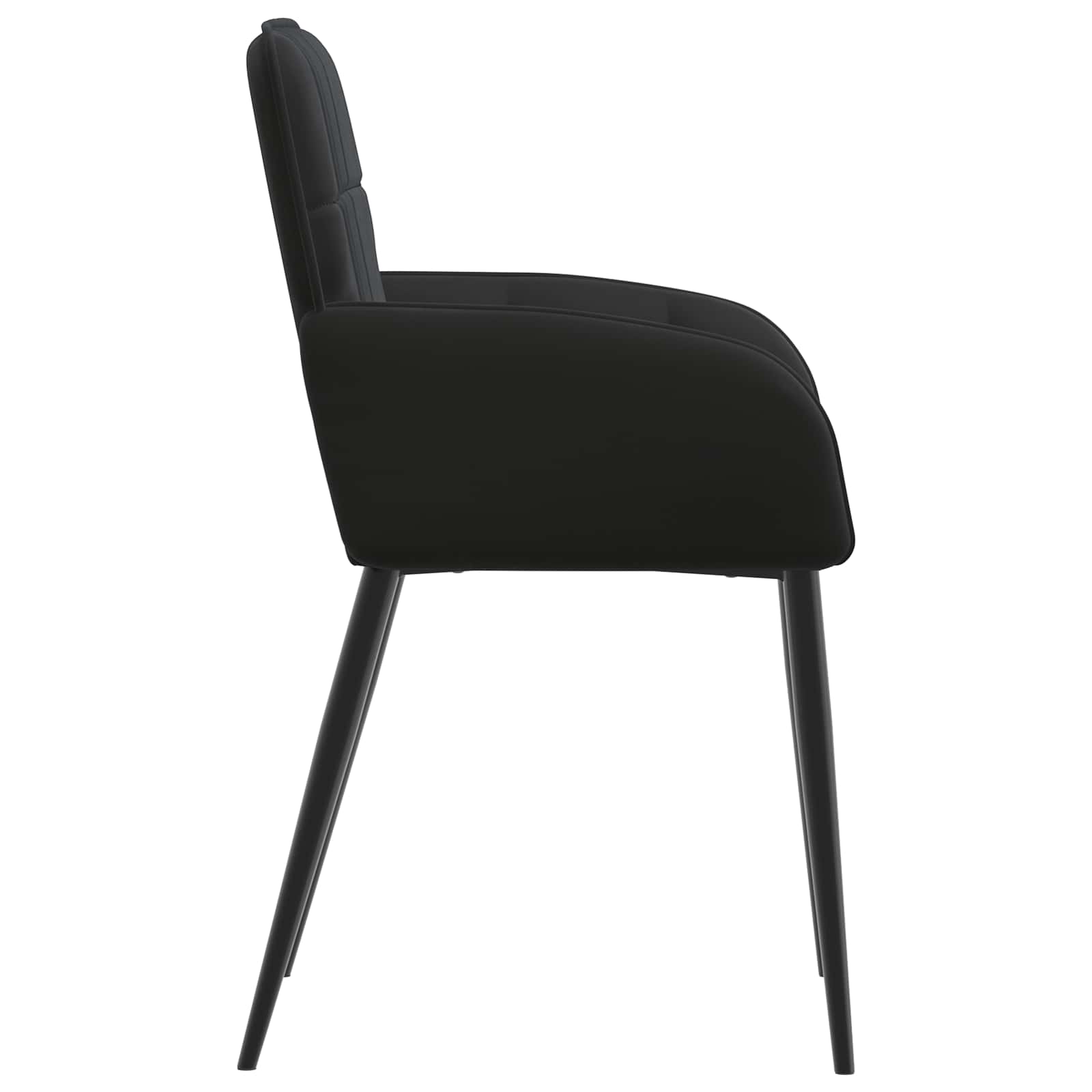 Valgomojo kėdės 4 pcs Aksomas Juoda 56,5 x 50 x 86 cm