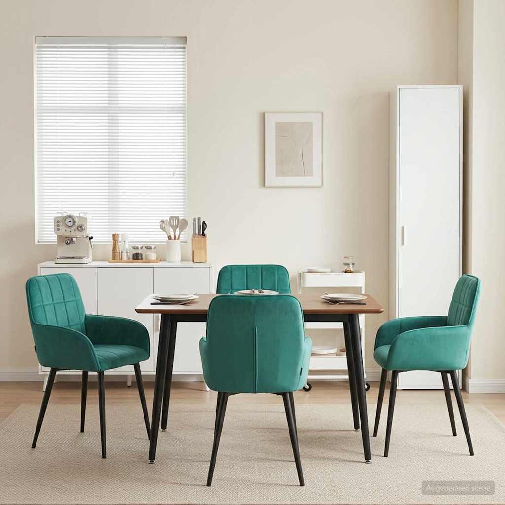 Valgomojo kėdės 4 pcs Aksomas Turkio 56,5 x 50 x 86 cm