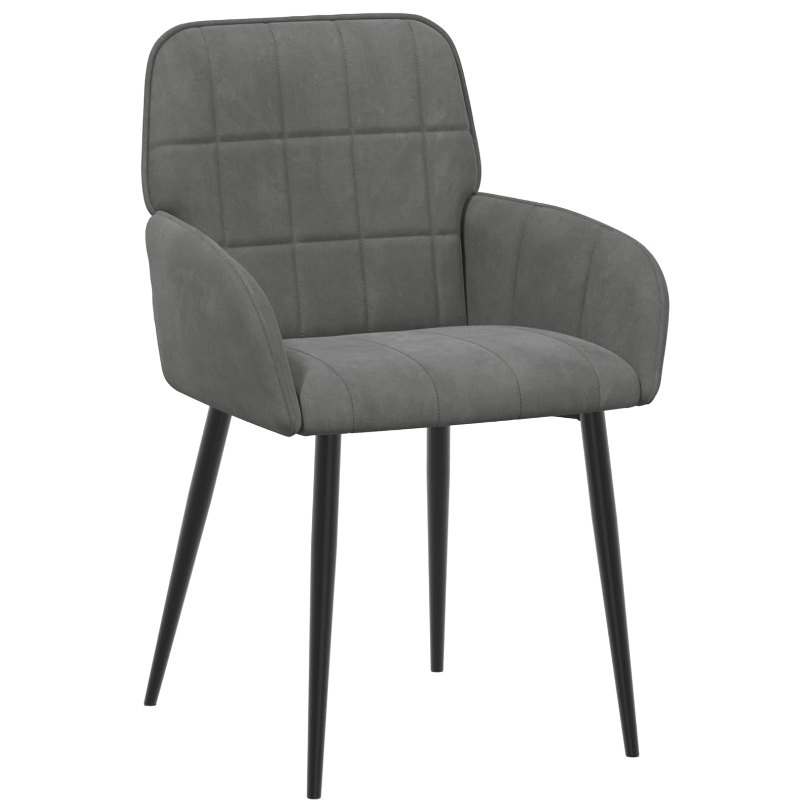 Valgomojo kėdės 6 pcs Aksomas Tamsiai pilka 56,5 x 50 x 86 cm