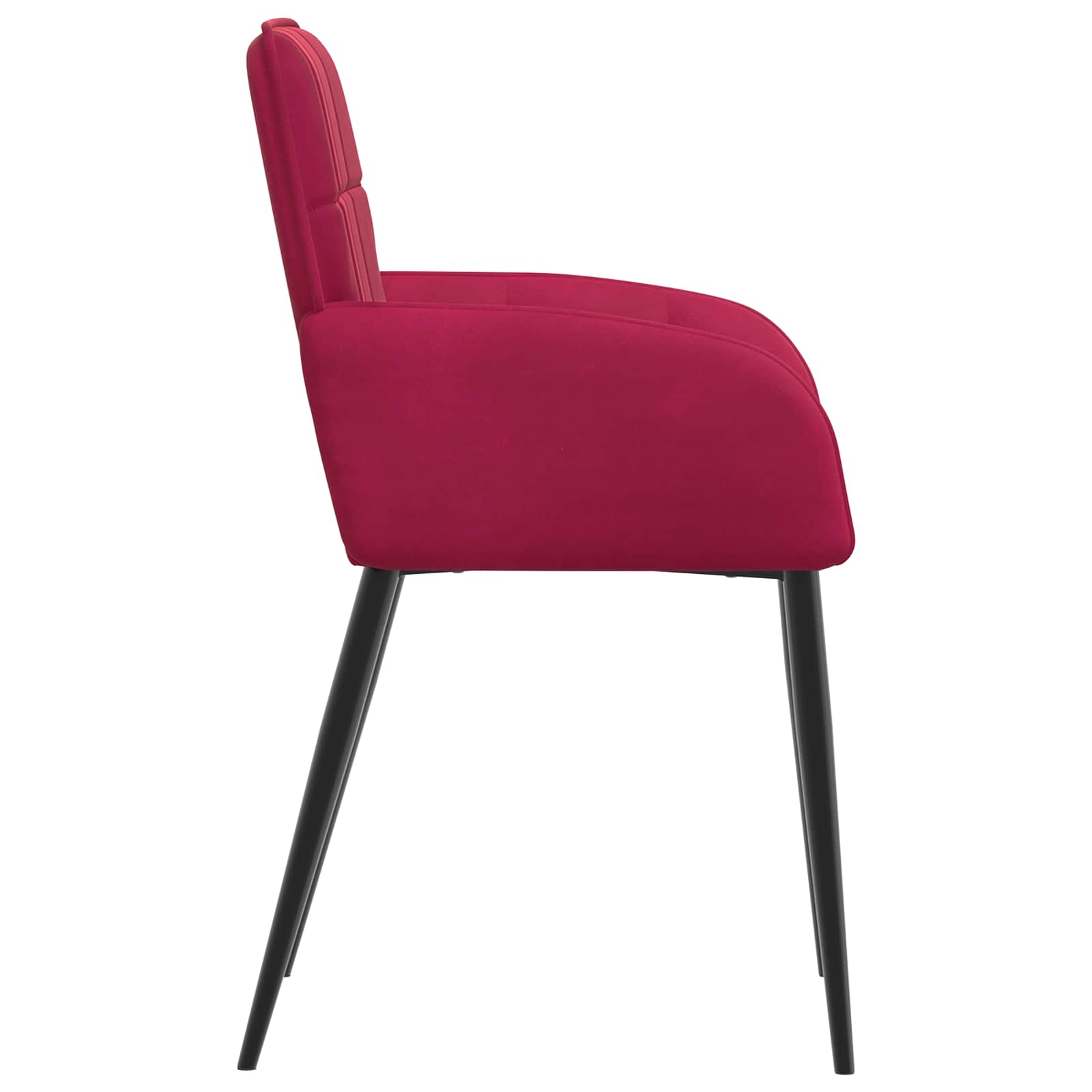 Valgomojo kėdės 6 pcs Aksomas Vyno raudona 56,5 x 50 x 86 cm