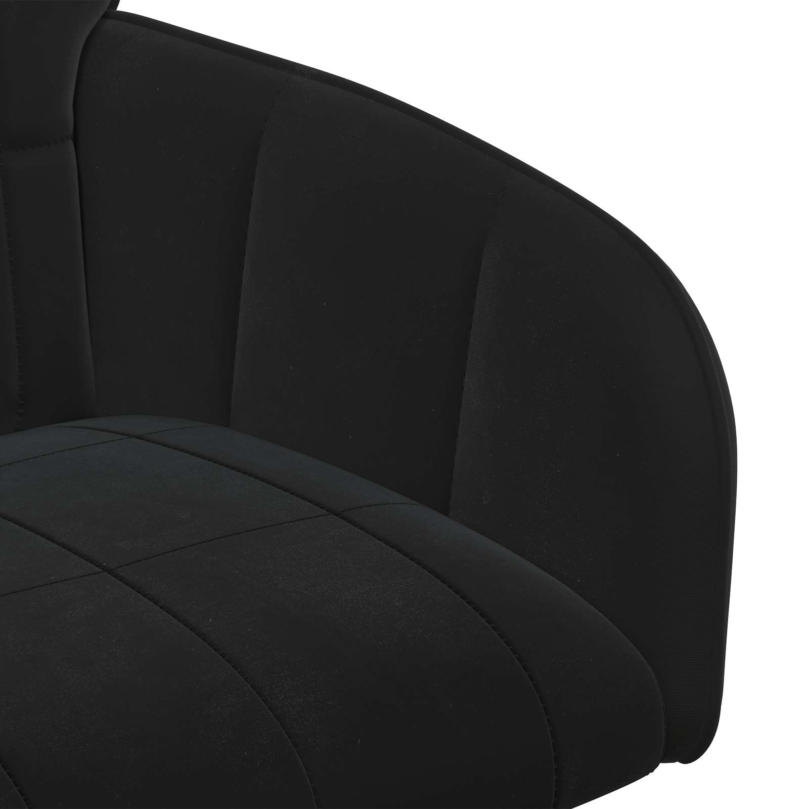 Valgomojo kėdės 6 pcs Aksomas Juoda 56,5 x 50 x 86 cm