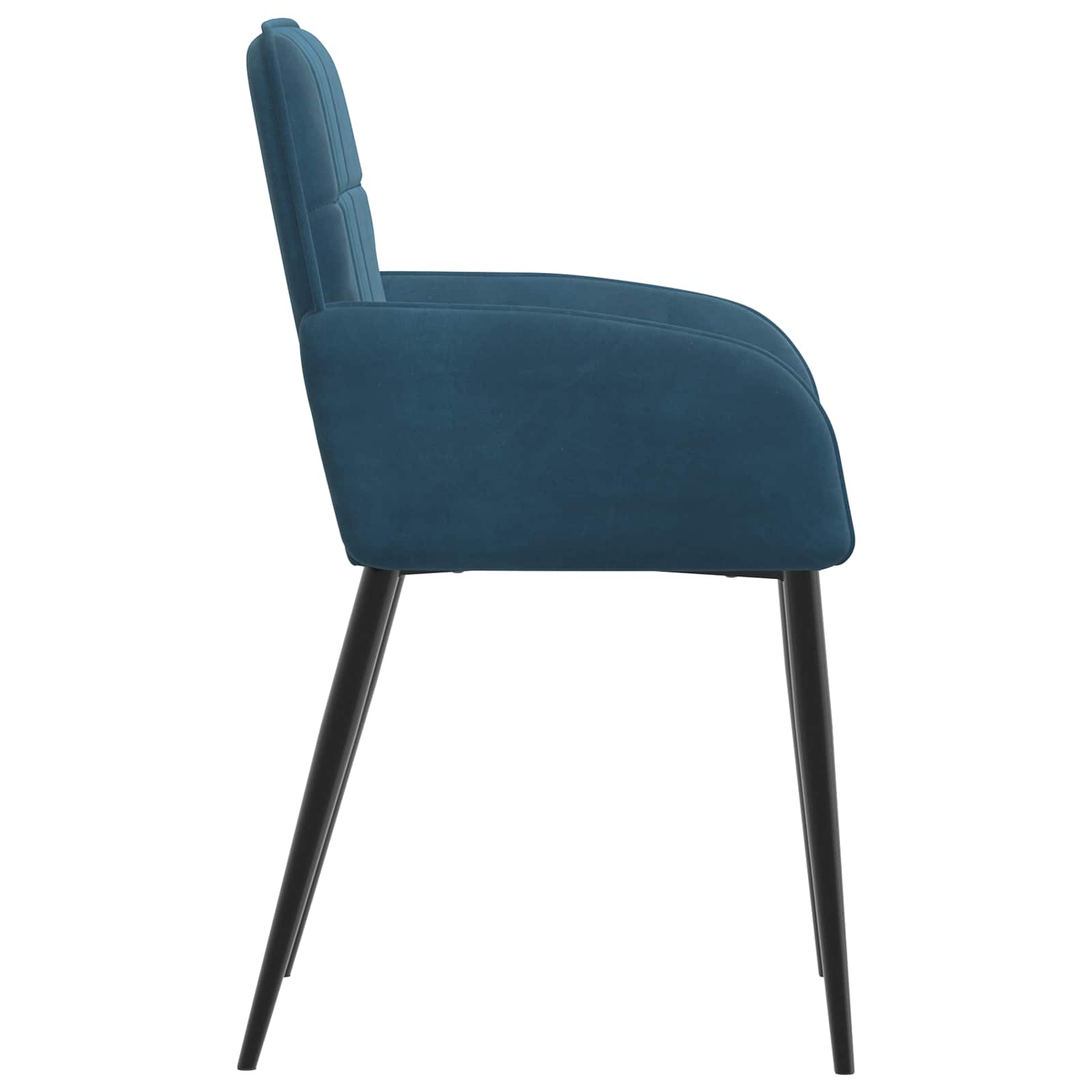 Valgomojo kėdės 6 pcs Aksomas Mėlyna 56,5 x 50 x 86 cm