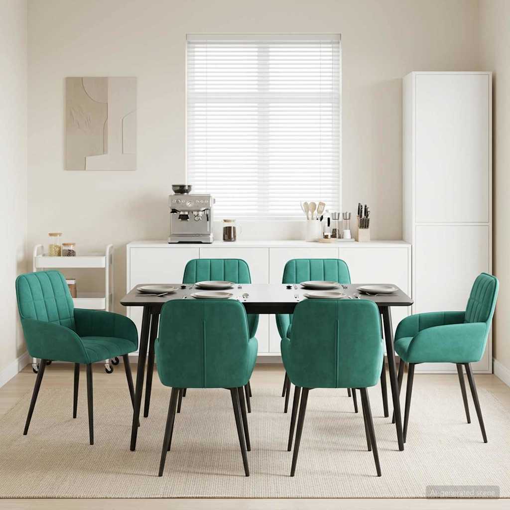 Valgomojo kėdės 6 pcs Aksomas Turkio 56,5 x 50 x 86 cm