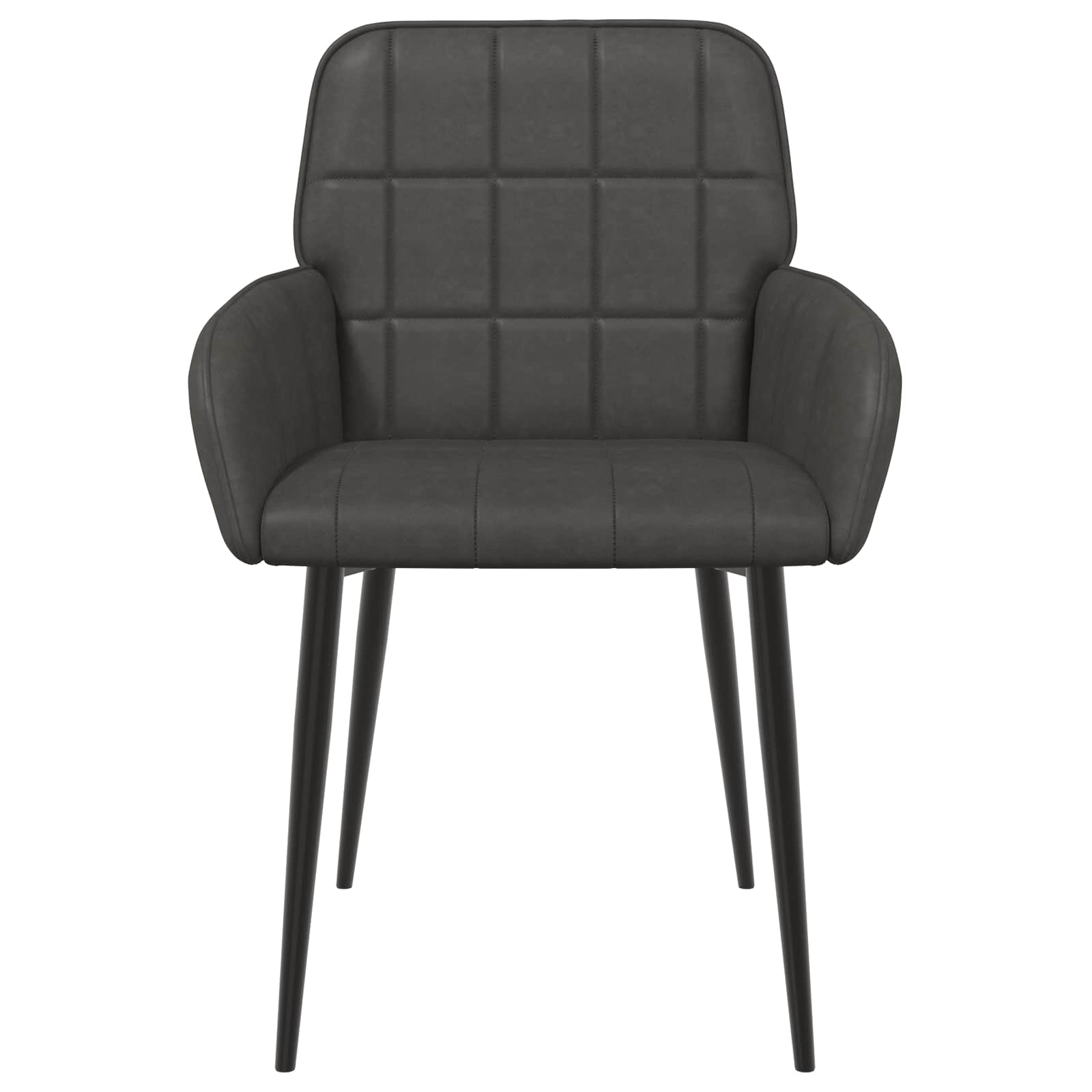Valgomojo kėdės 6 pcs Dirbtinė oda Juoda 56,5 x 50 x 86 cm