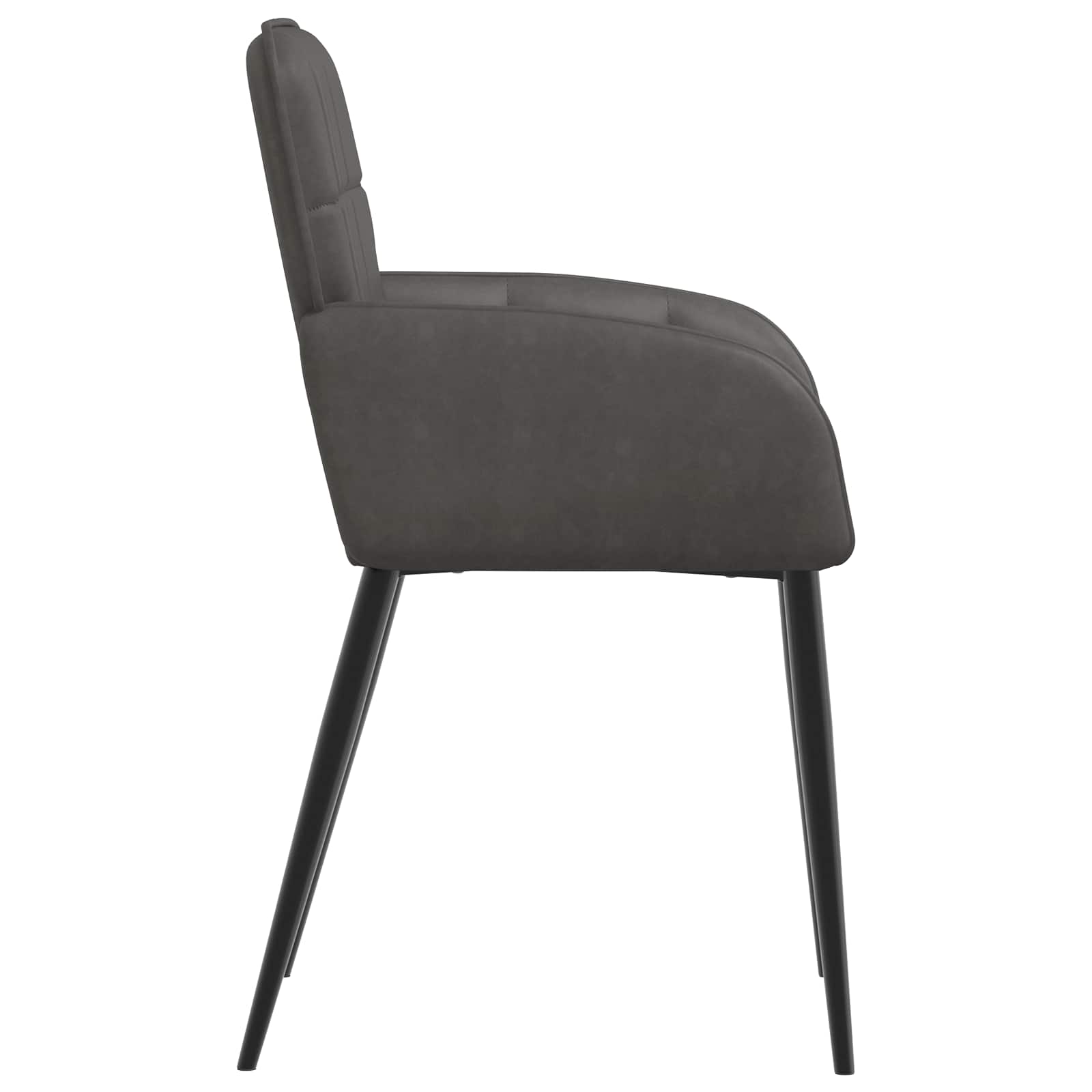 Valgomojo kėdės 6 pcs Dirbtinė oda Juoda 56,5 x 50 x 86 cm
