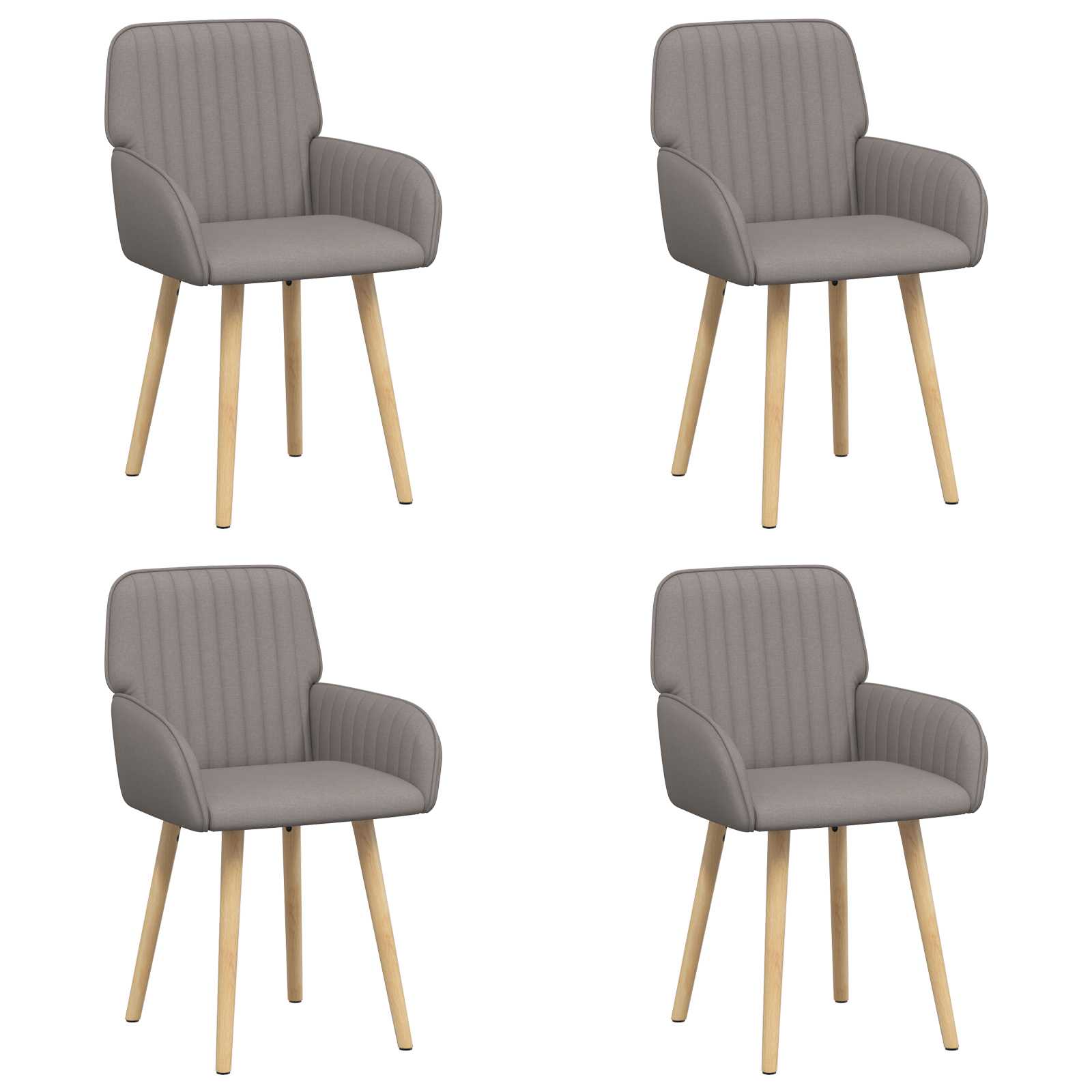 Valgomojo kėdės 4 pcs Audinys Taupe 56,5 x 50 x 87,5 cm