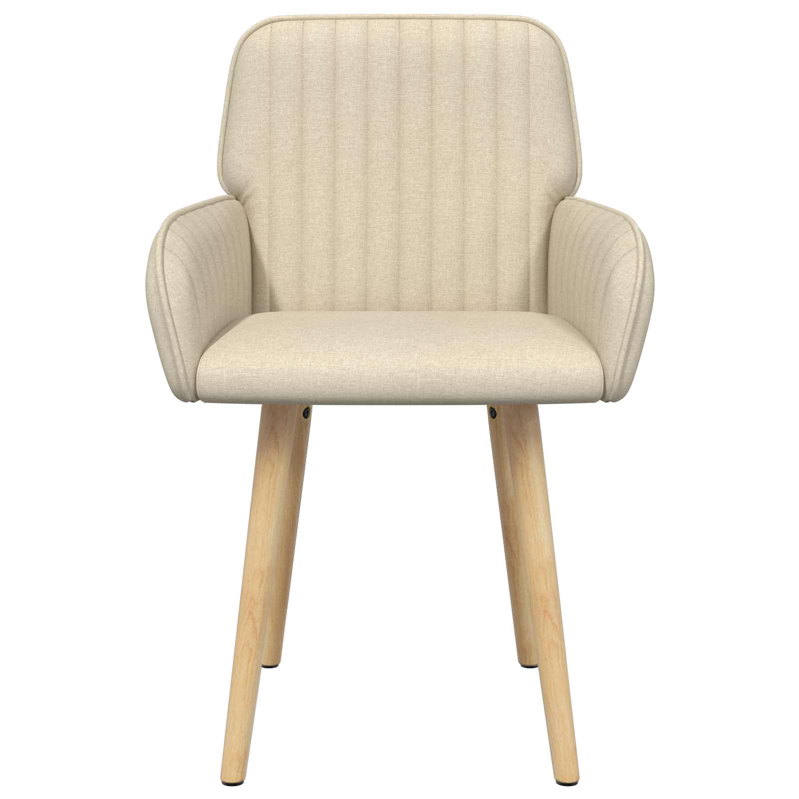 Valgomojo kėdės 4 pcs Audinys Kreminė 56,5 x 50 x 87,5 cm