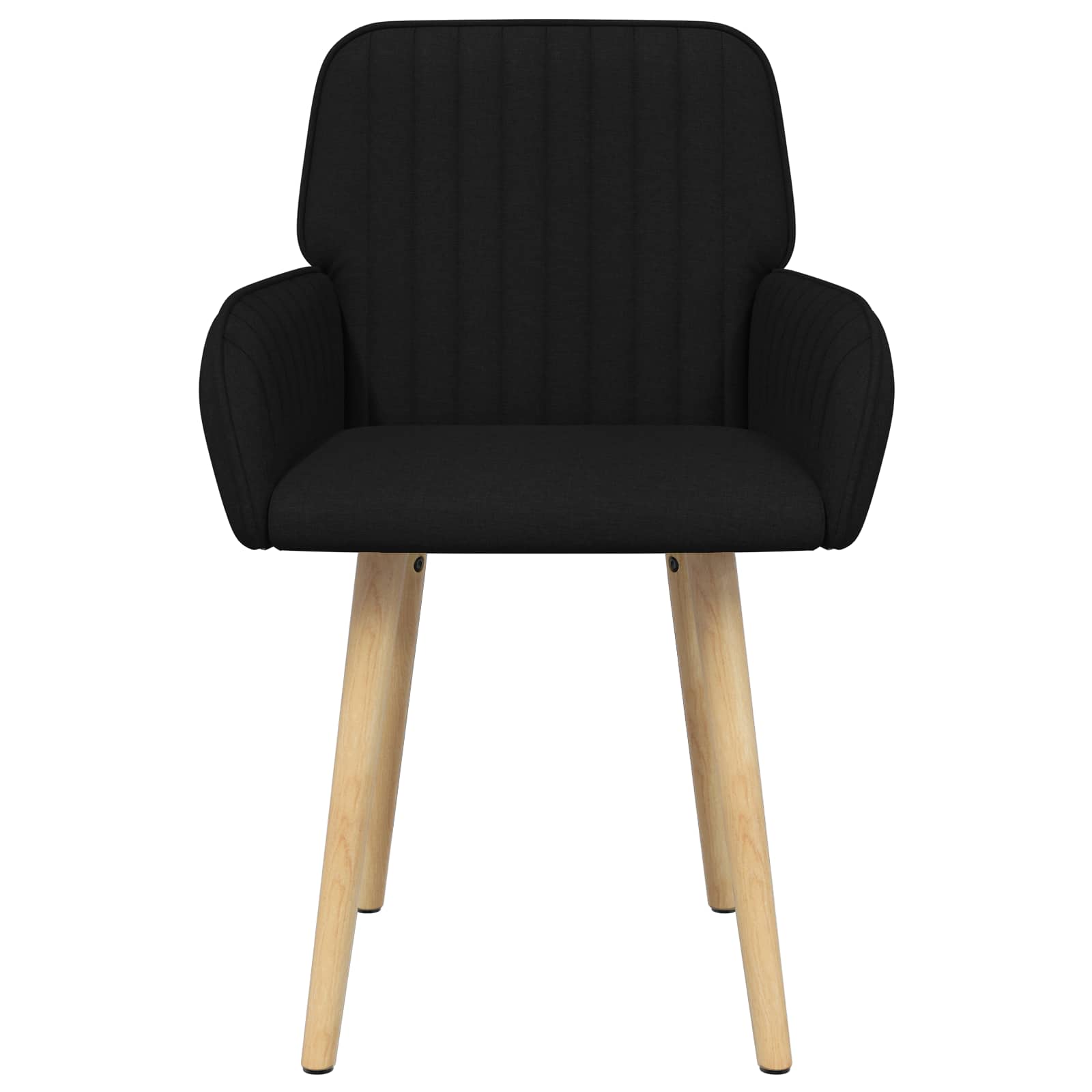 Valgomojo kėdės 6 pcs Audinys Juoda 56,5 x 50 x 87,5 cm