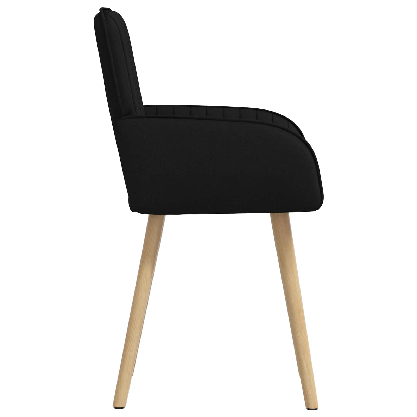 Valgomojo kėdės 6 pcs Audinys Juoda 56,5 x 50 x 87,5 cm