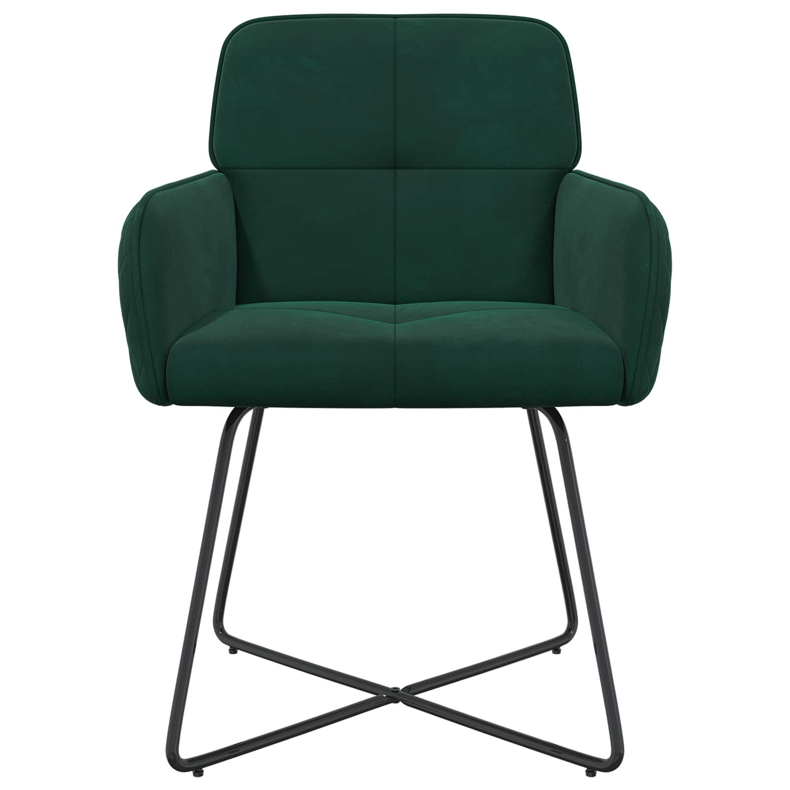 Valgomojo kėdės 4 pcs Aksomas Tamsiai žalia 59 x 56,5 x 86 cm
