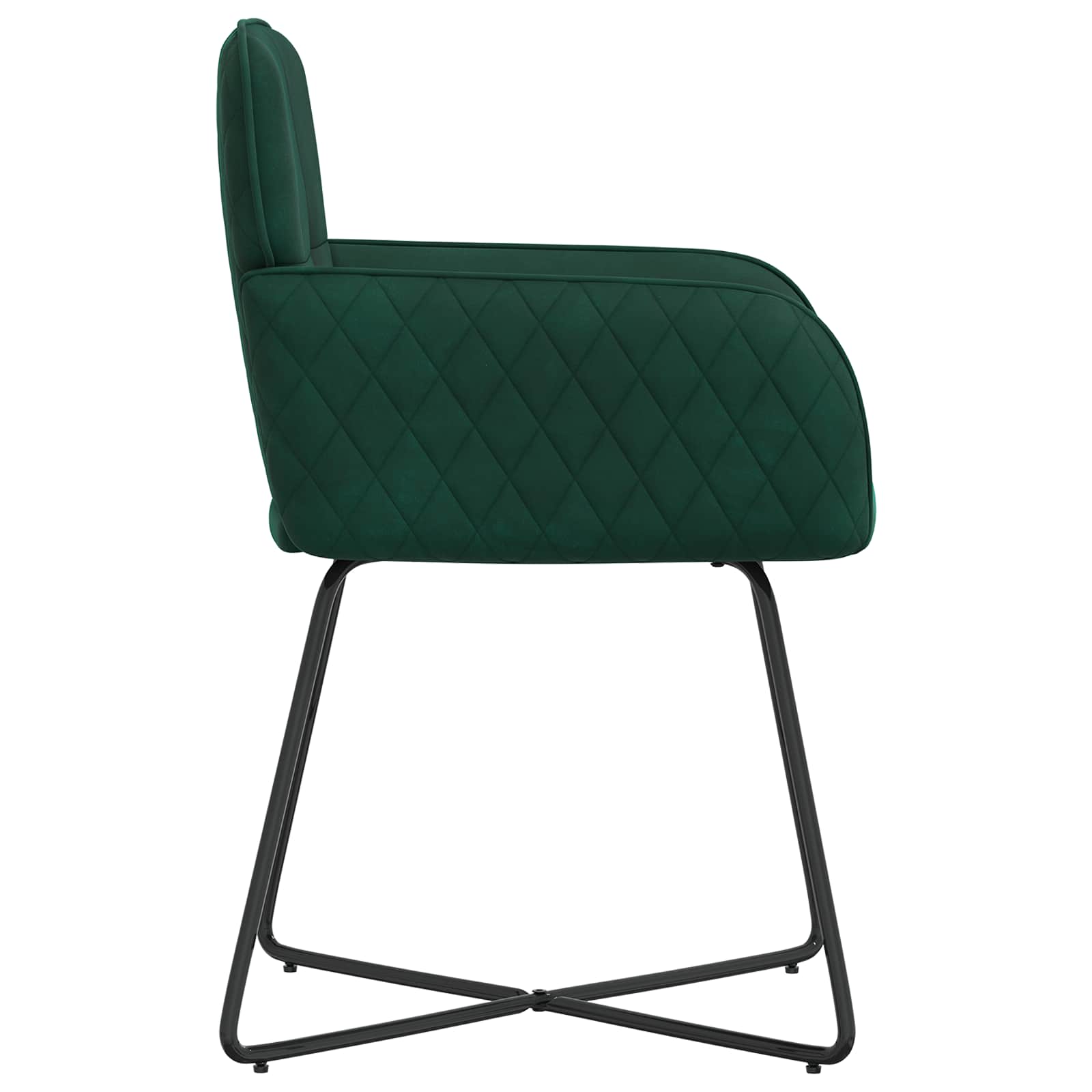 Valgomojo kėdės 4 pcs Aksomas Tamsiai žalia 59 x 56,5 x 86 cm
