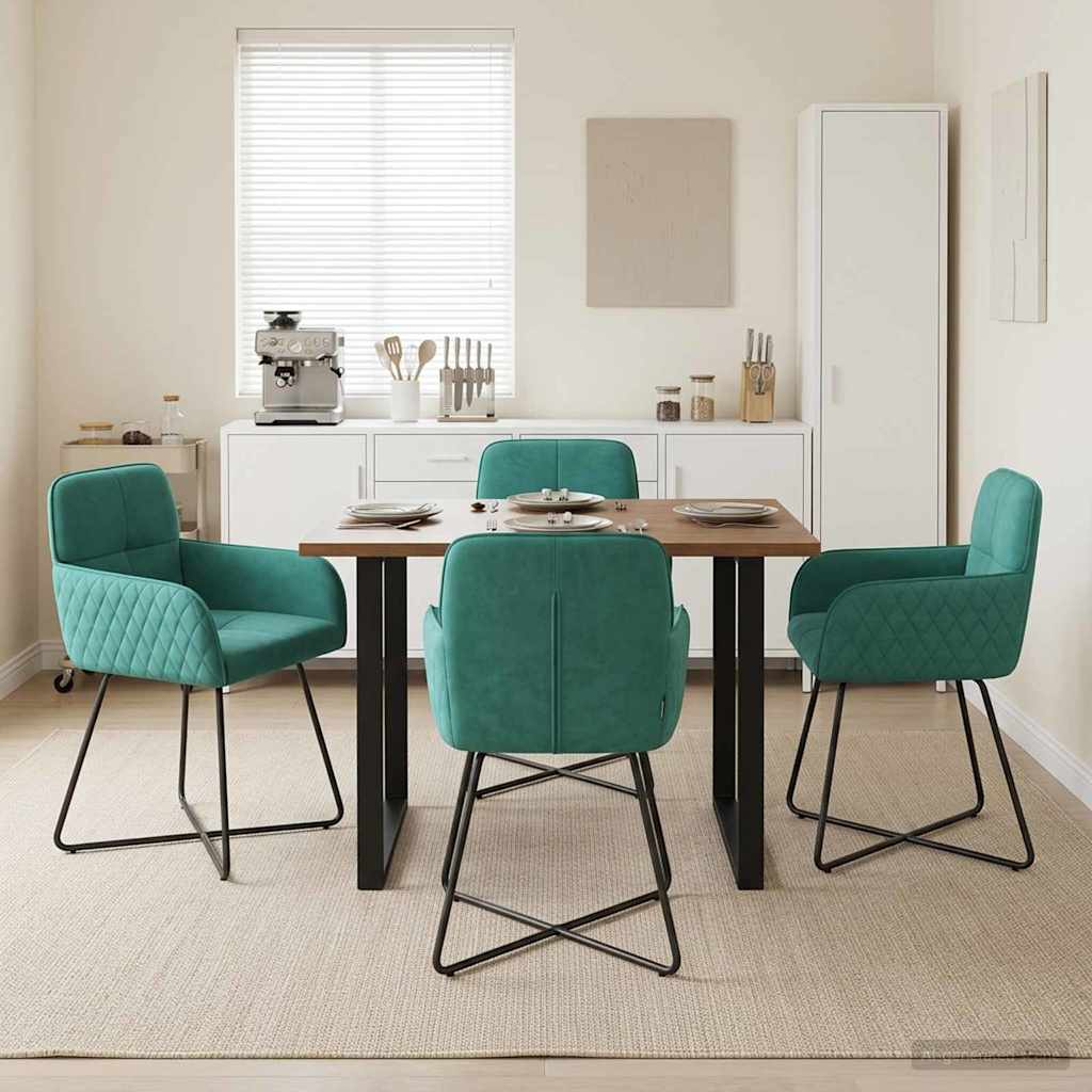 Valgomojo kėdės 4 pcs Aksomas Turkio 59 x 56,5 x 86 cm