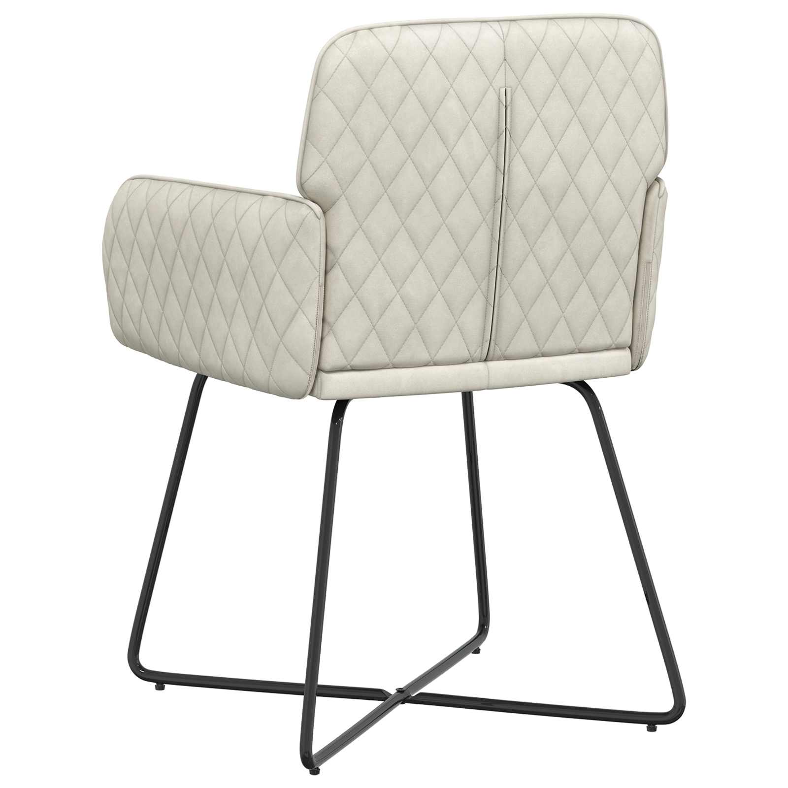 Valgomojo kėdės 6 pcs Aksomas Kreminė 59 x 56,5 x 86 cm