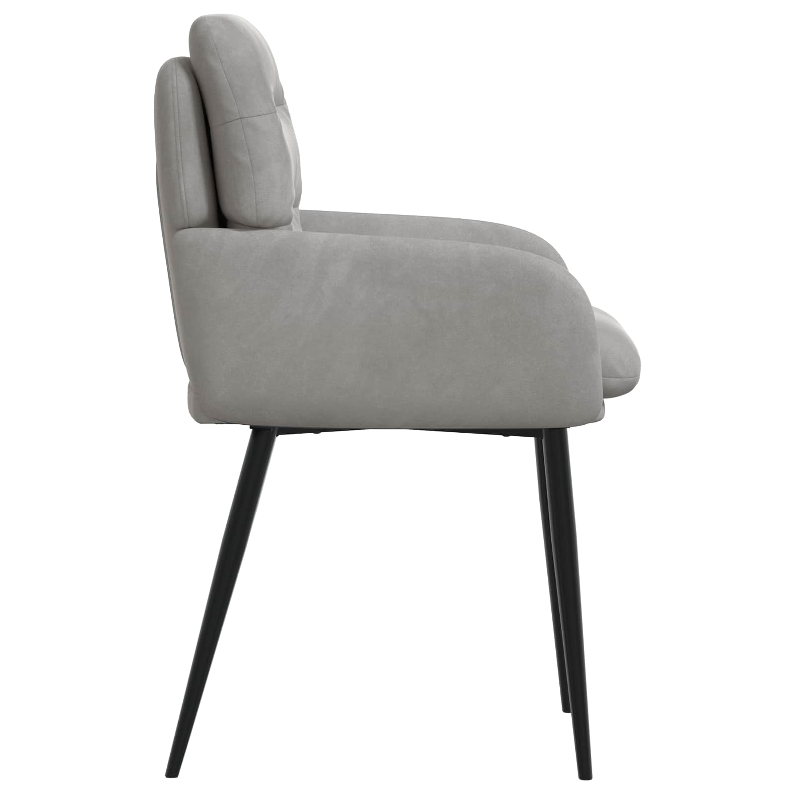 Valgomojo kėdės 4 pcs Aksomas Šviesiai pilka 59 x 59,5 x 90 cm