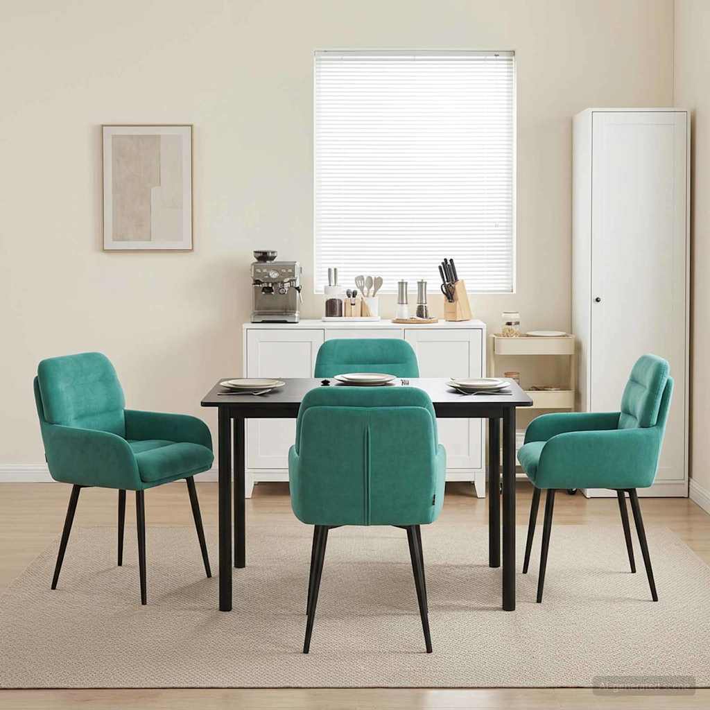 Valgomojo kėdės 4 pcs Aksomas Turkio 59 x 59,5 x 90 cm