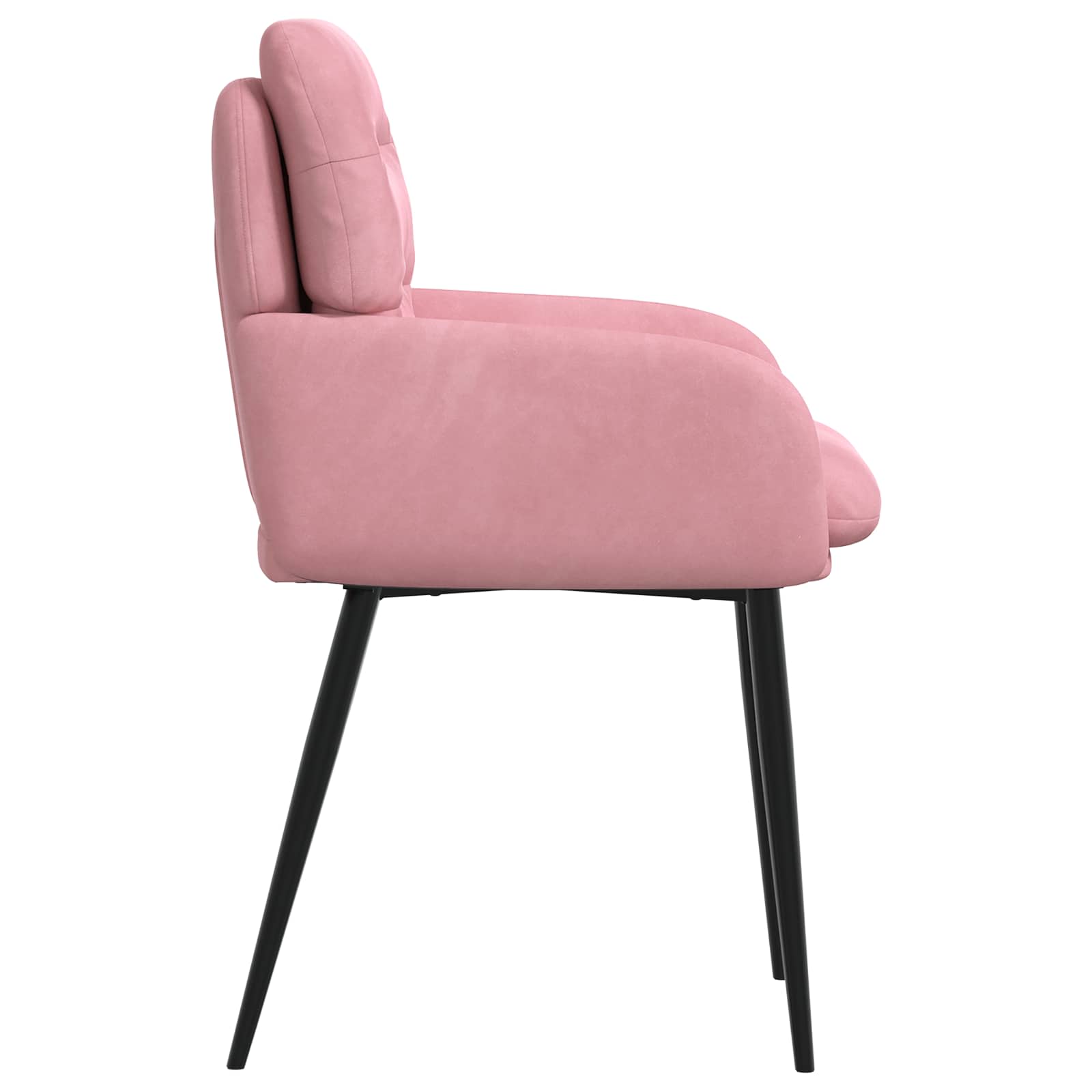 Valgomojo kėdės 6 pcs Aksomas Rožinė 59 x 59,5 x 90 cm