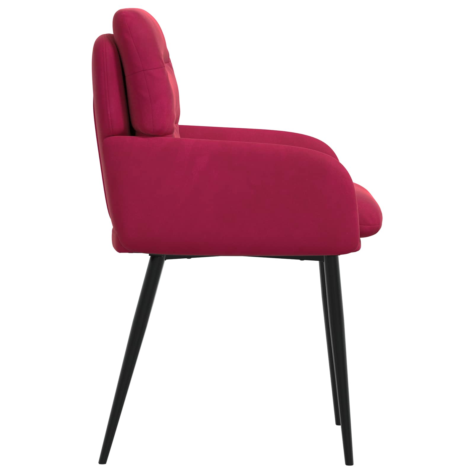 Valgomojo kėdės 6 pcs Aksomas Vyno raudona 59 x 59,5 x 90 cm