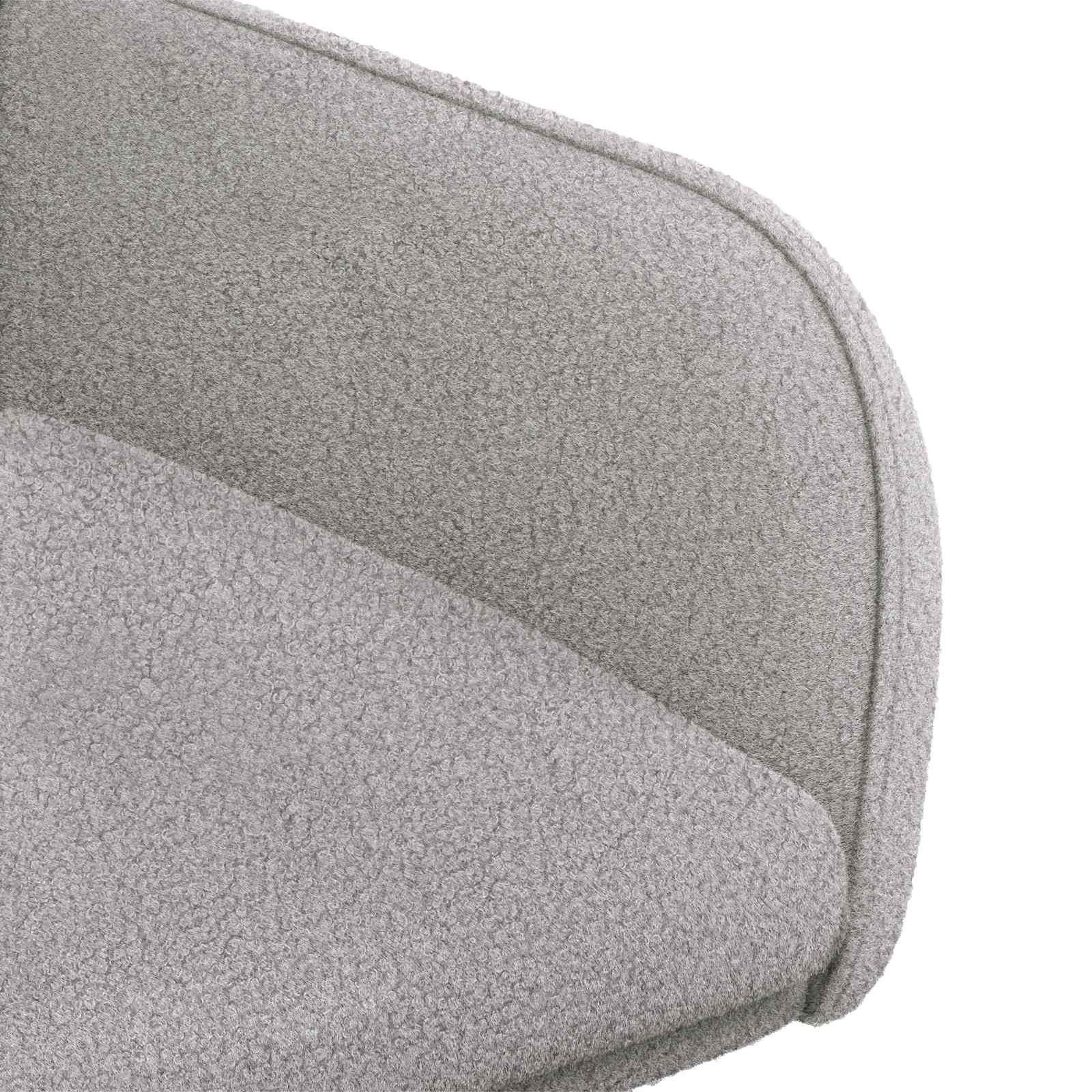 Valgomojo kėdės 4 pcs Bouclé Šviesiai pilka 59 x 57 x 85 cm