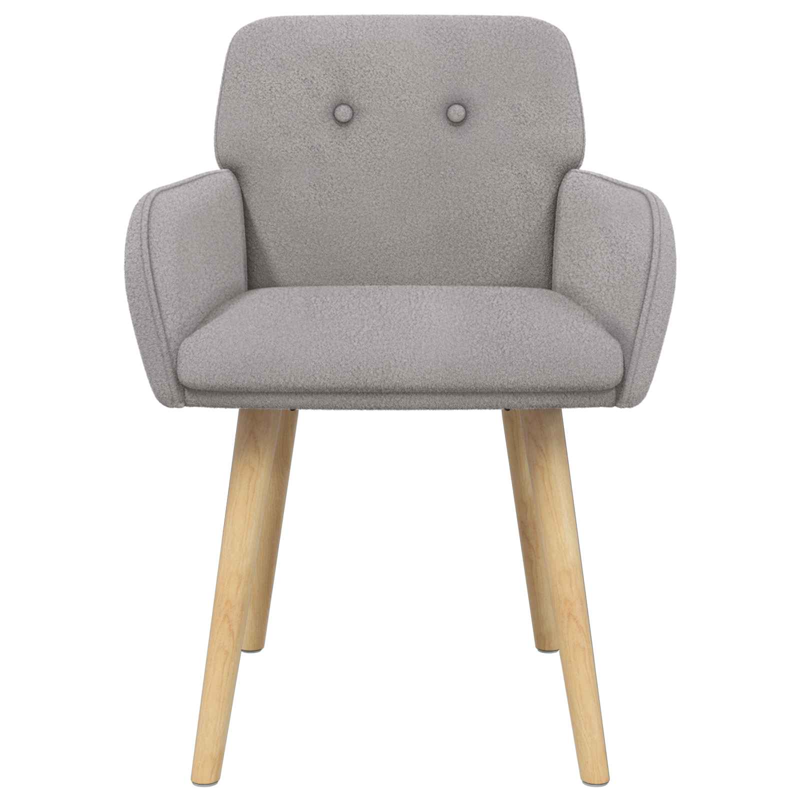Valgomojo kėdės 4 pcs Bouclé Šviesiai pilka 59 x 57 x 85 cm