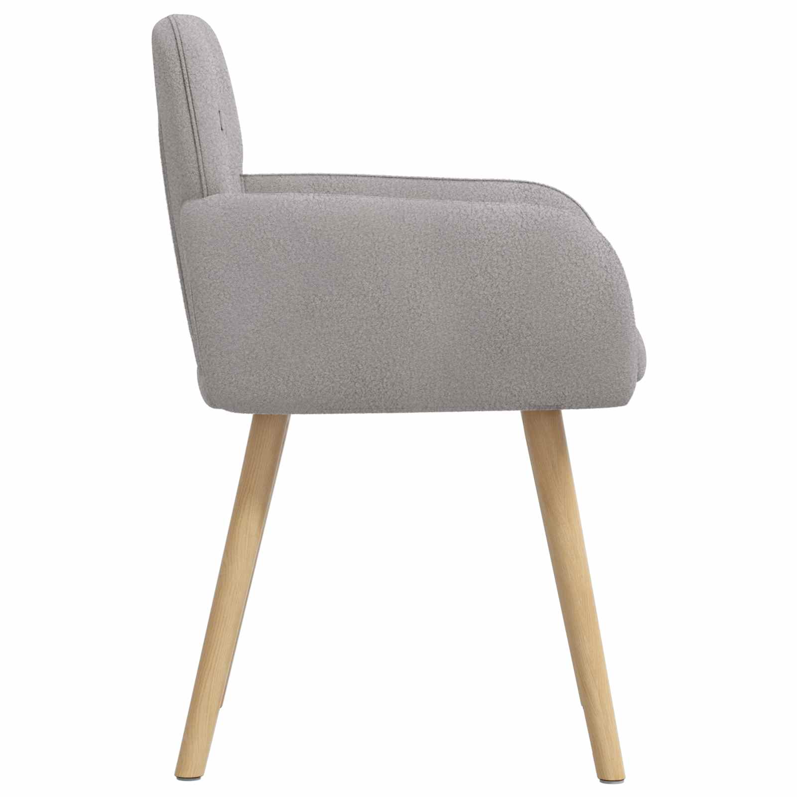 Valgomojo kėdės 4 pcs Bouclé Šviesiai pilka 59 x 57 x 85 cm