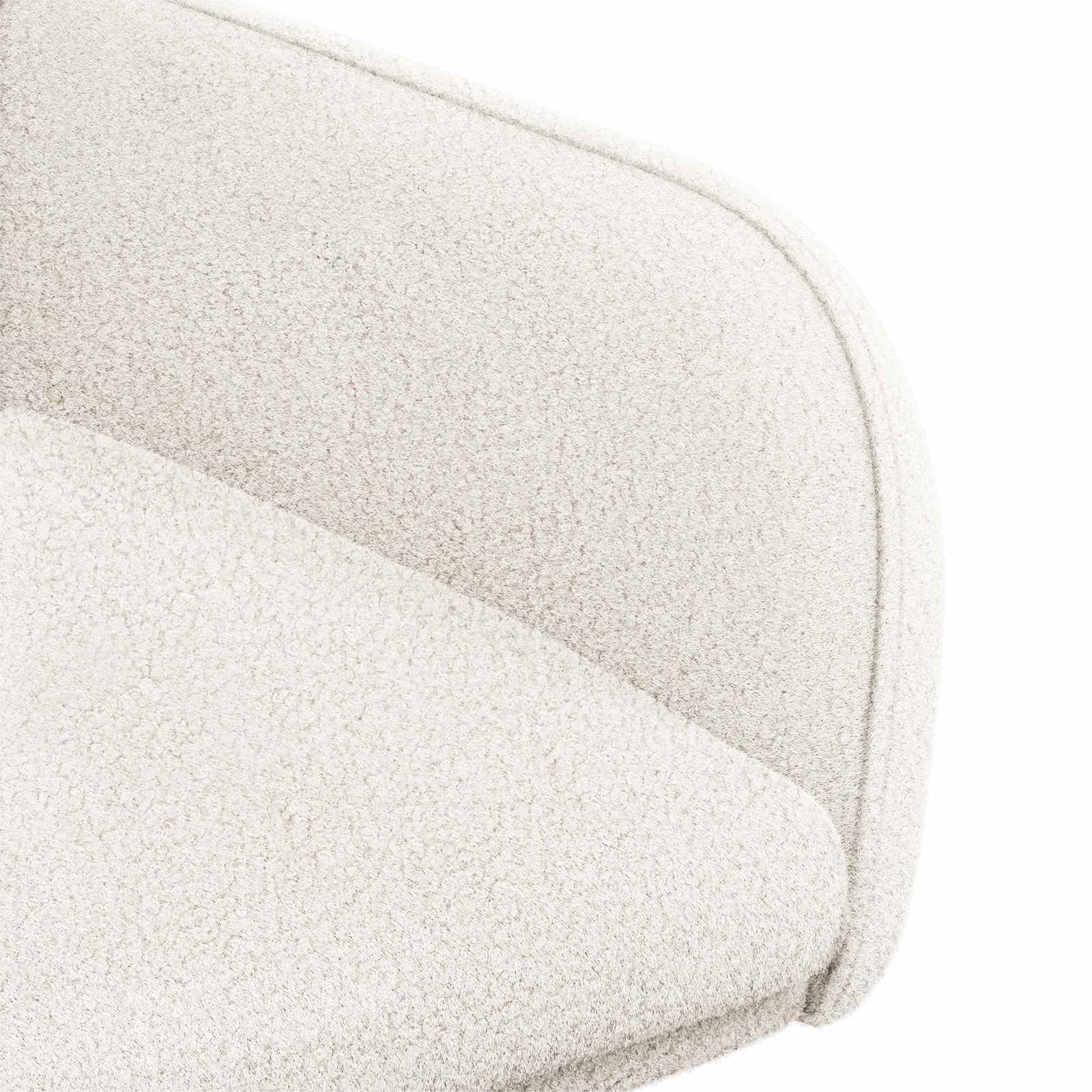 Valgomojo kėdės 4 pcs Bouclé Kreminė 59 x 57 x 85 cm