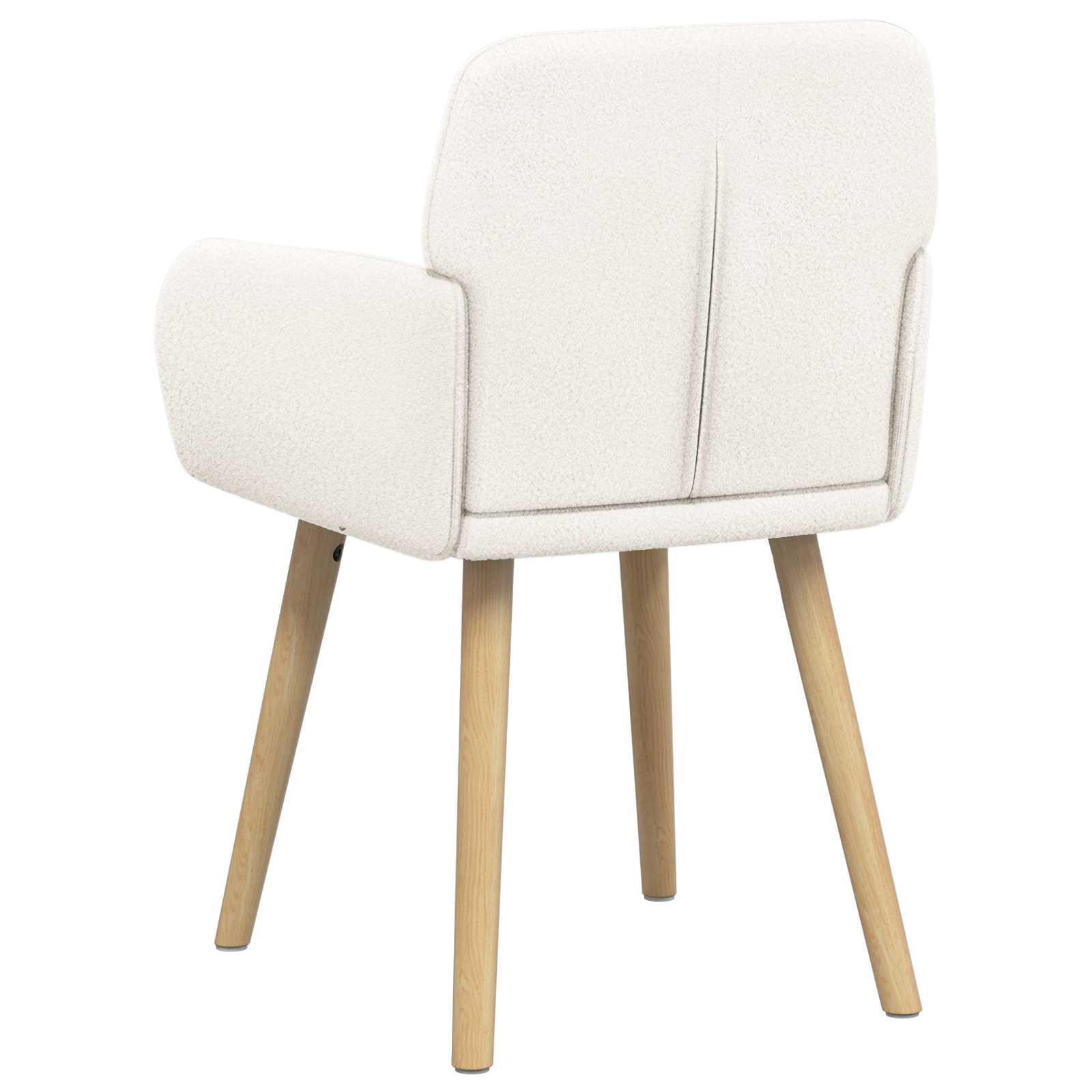 Valgomojo kėdės 4 pcs Bouclé Kreminė 59 x 57 x 85 cm