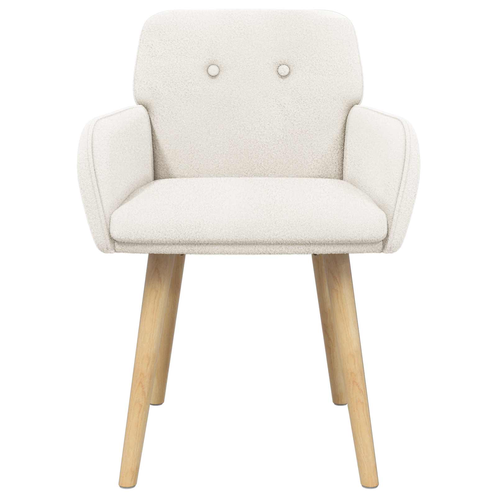 Valgomojo kėdės 4 pcs Bouclé Kreminė 59 x 57 x 85 cm