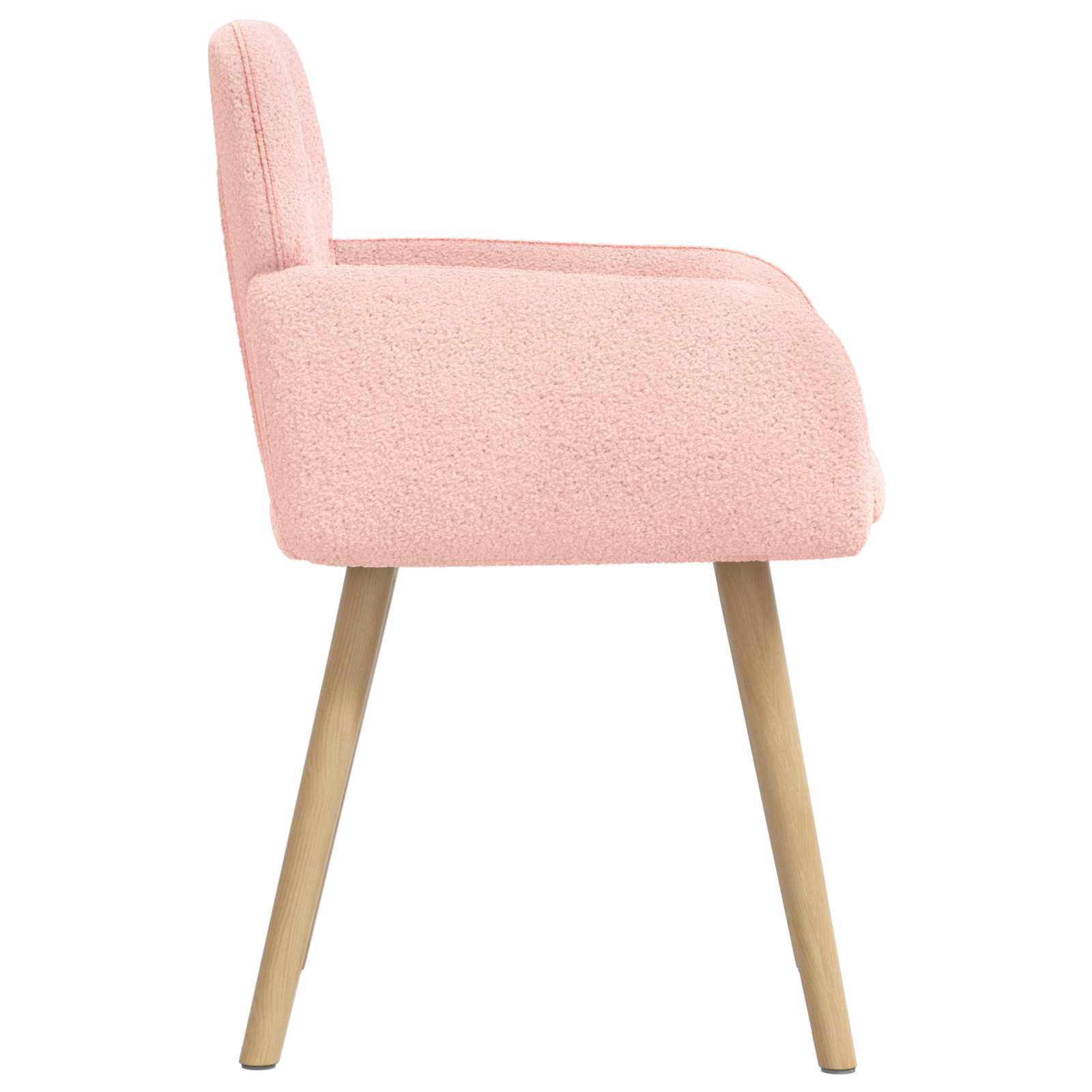 Valgomojo kėdės 4 pcs Bouclé Rožinė 59 x 57 x 85 cm