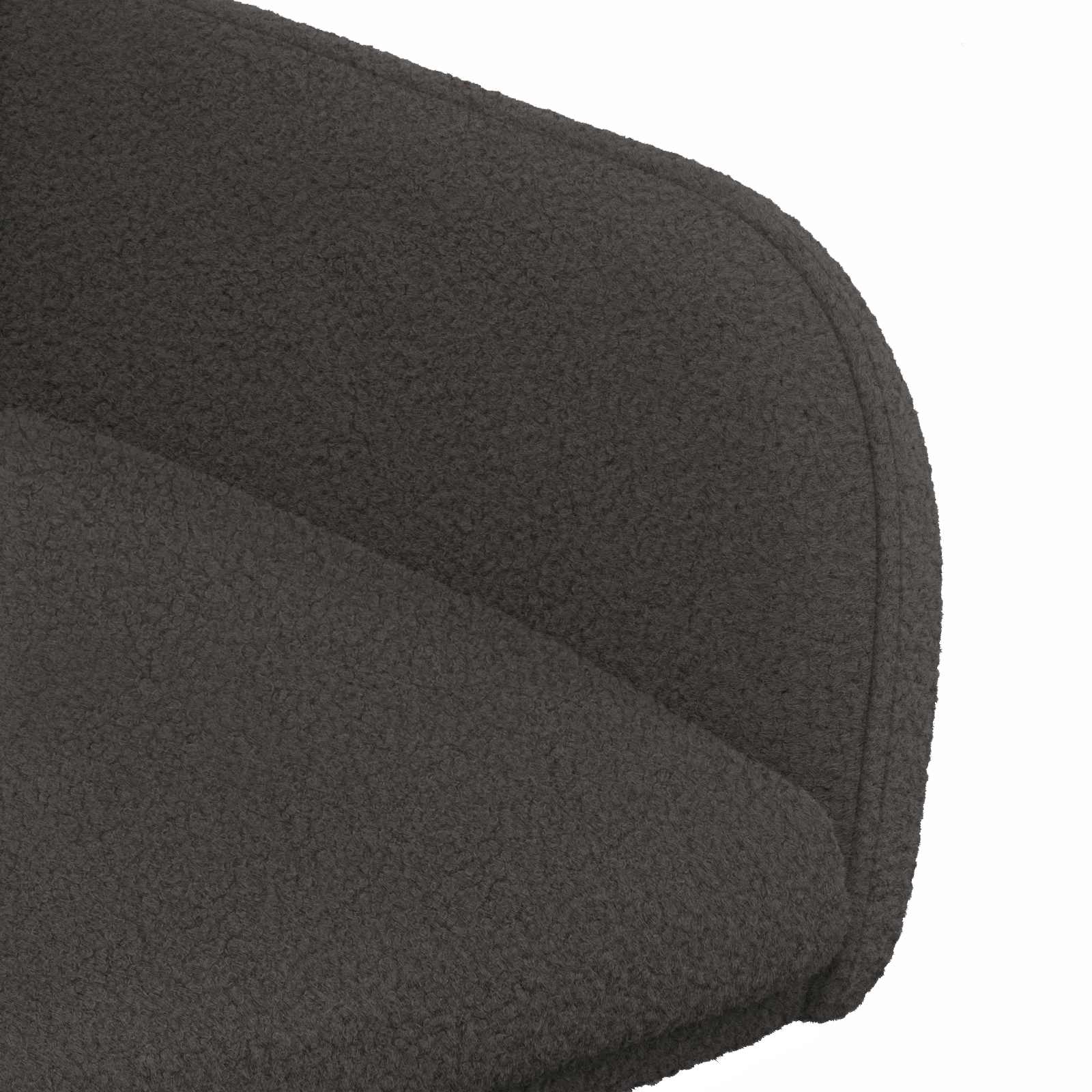 Valgomojo kėdės 4 pcs Bouclé Tamsiai pilka 59 x 57 x 85 cm