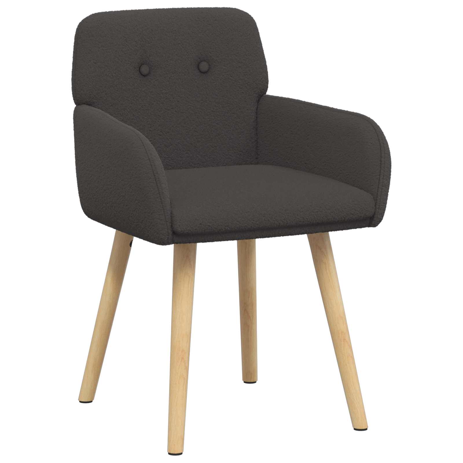 Valgomojo kėdės 4 pcs Bouclé Tamsiai pilka 59 x 57 x 85 cm