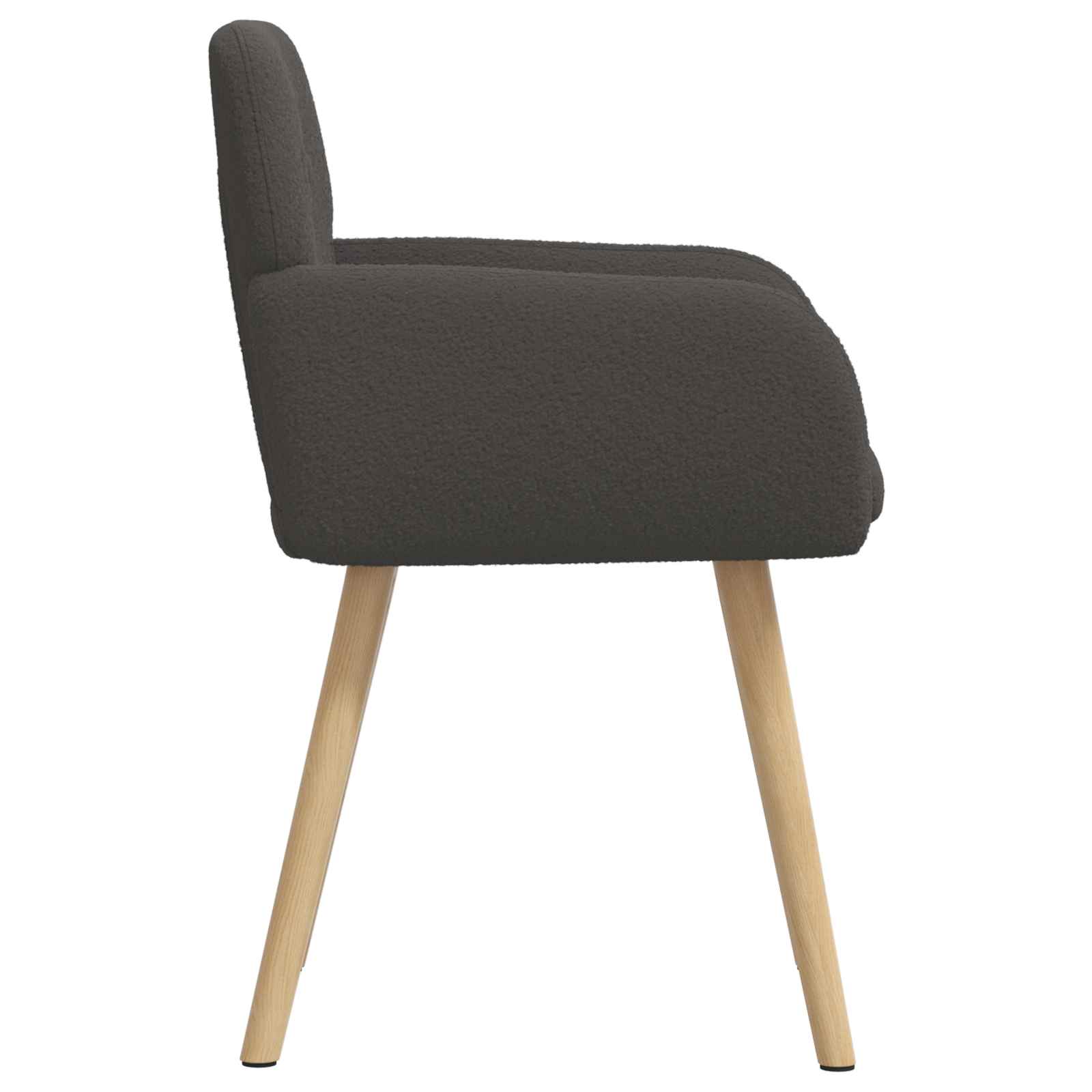 Valgomojo kėdės 4 pcs Bouclé Tamsiai pilka 59 x 57 x 85 cm
