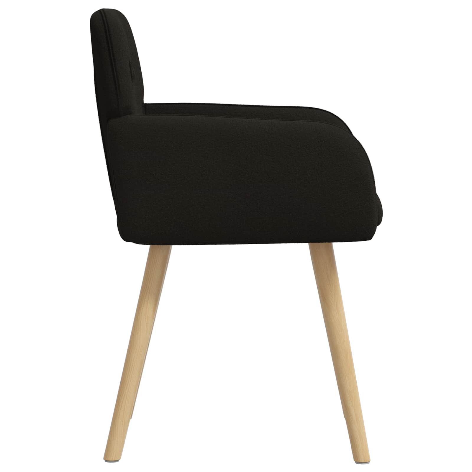 Valgomojo kėdės 4 pcs Bouclé Juoda 59 x 57 x 85 cm