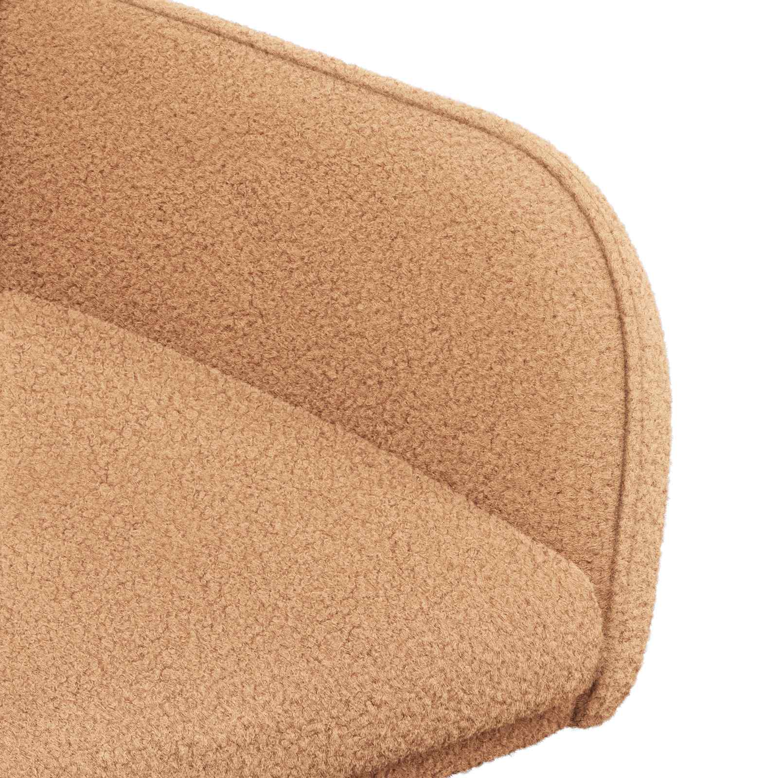 Valgomojo kėdės 4 pcs Bouclé Smėlio 59 x 57 x 85 cm