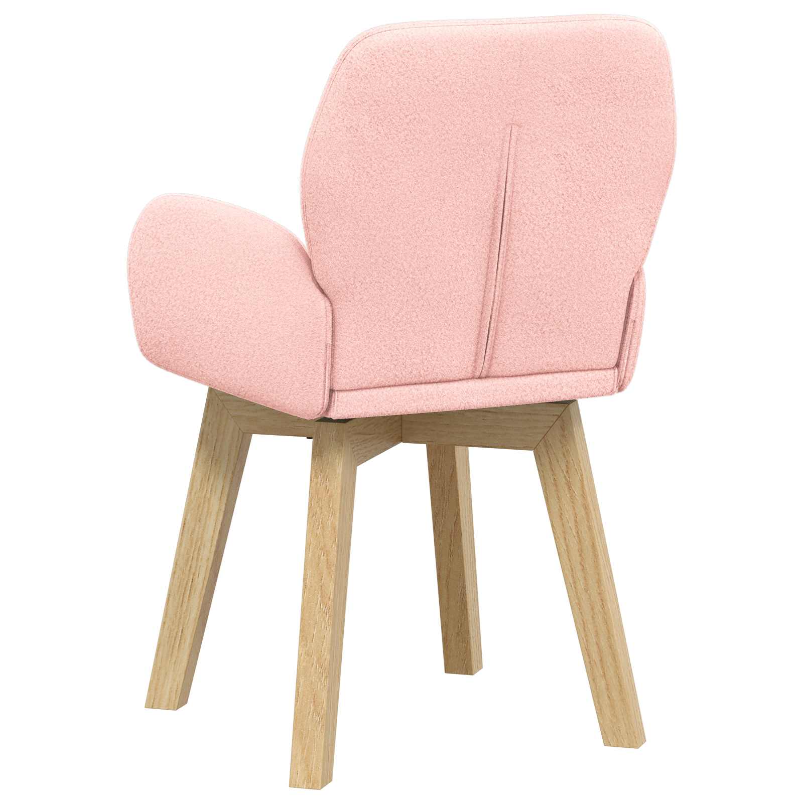 Sukamos valgomojo kėdės 4 pcs Bouclé Rožinė 54 x 58 x 87 cm