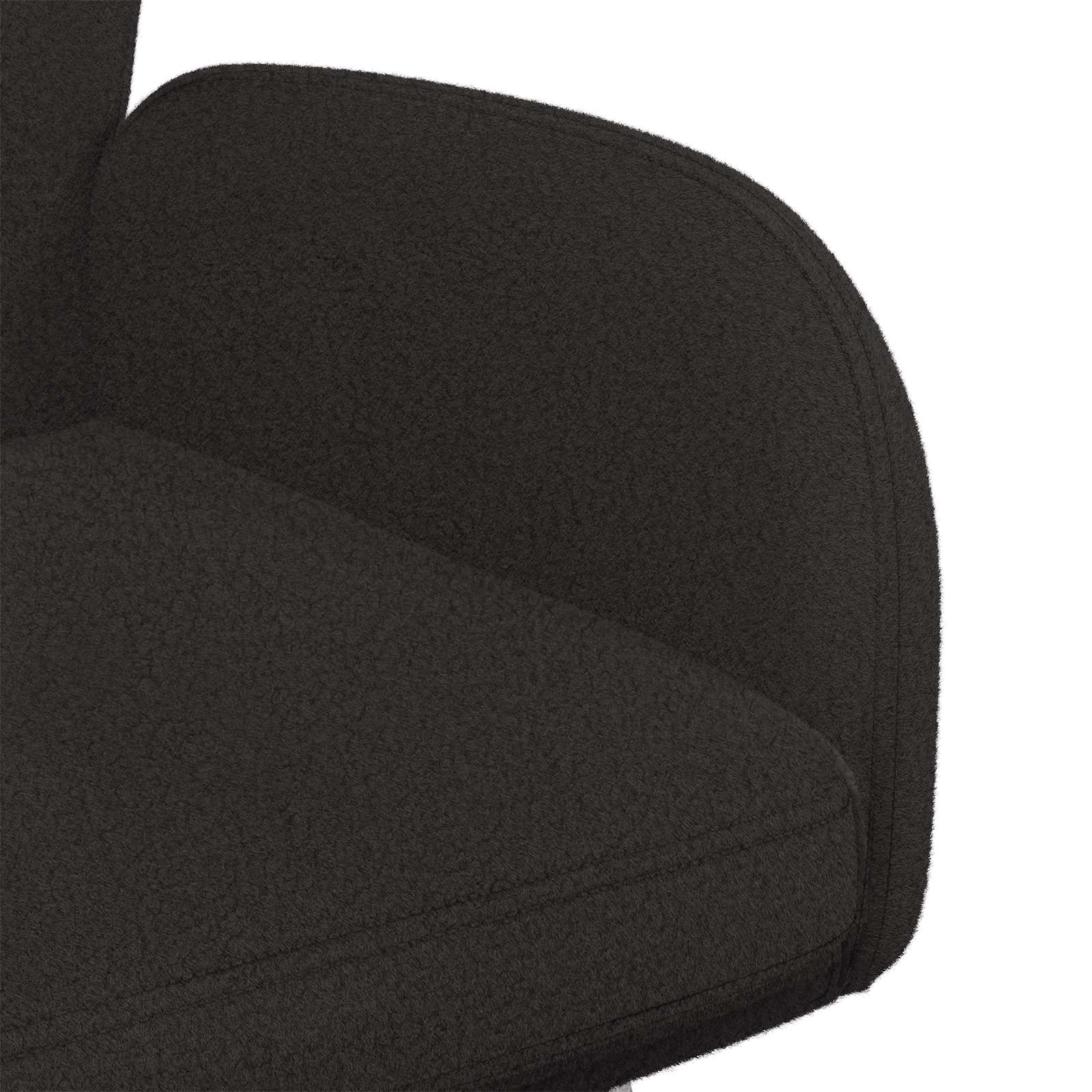 Sukamos valgomojo kėdės 4 pcs Bouclé Juoda 54 x 58 x 87 cm
