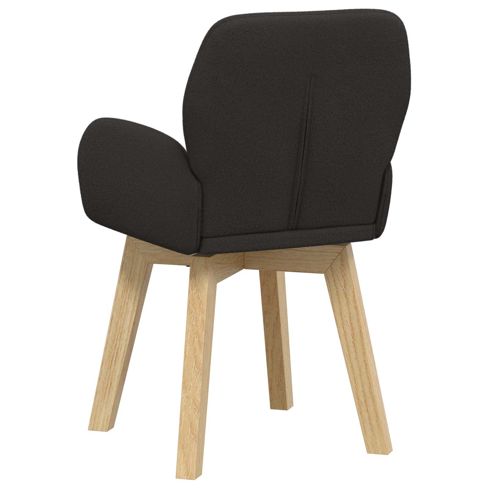 Sukamos valgomojo kėdės 4 pcs Bouclé Juoda 54 x 58 x 87 cm