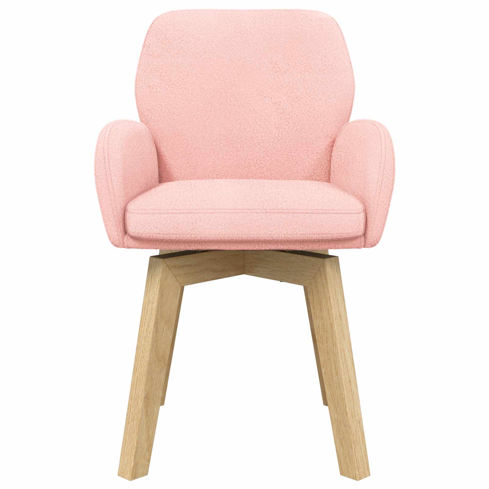 Sukamos valgomojo kėdės 6 pcs Bouclé Rožinė 54 x 58 x 87 cm