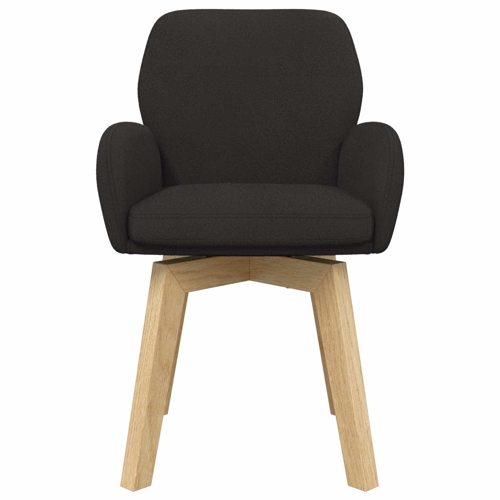 Sukamos valgomojo kėdės 6 pcs Bouclé Juoda 54 x 58 x 87 cm