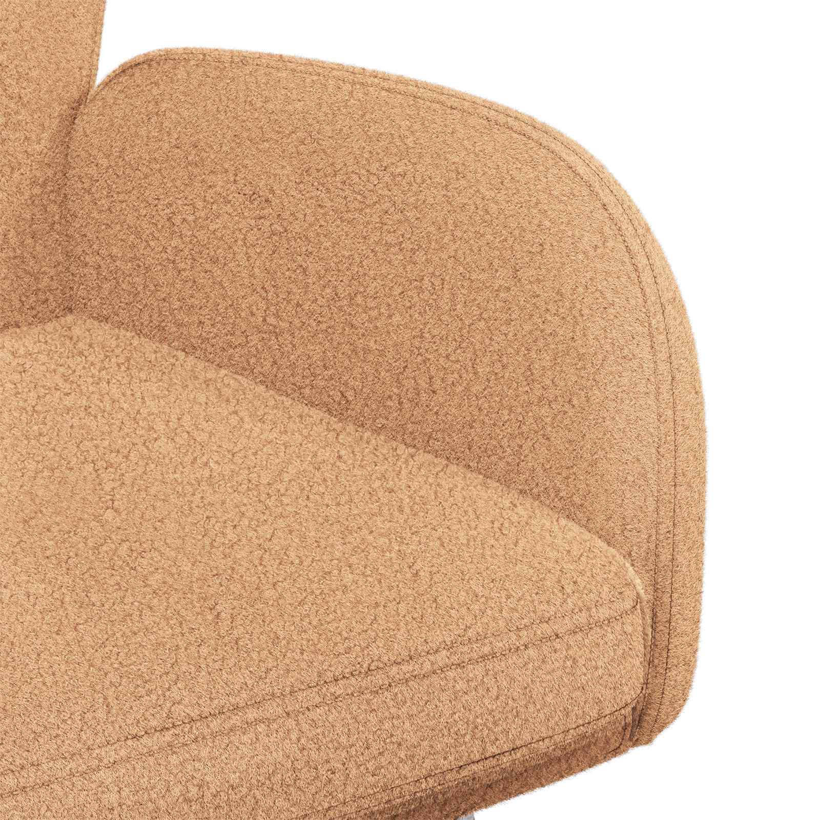 Sukamos valgomojo kėdės 6 pcs Bouclé Smėlio 54 x 58 x 87 cm
